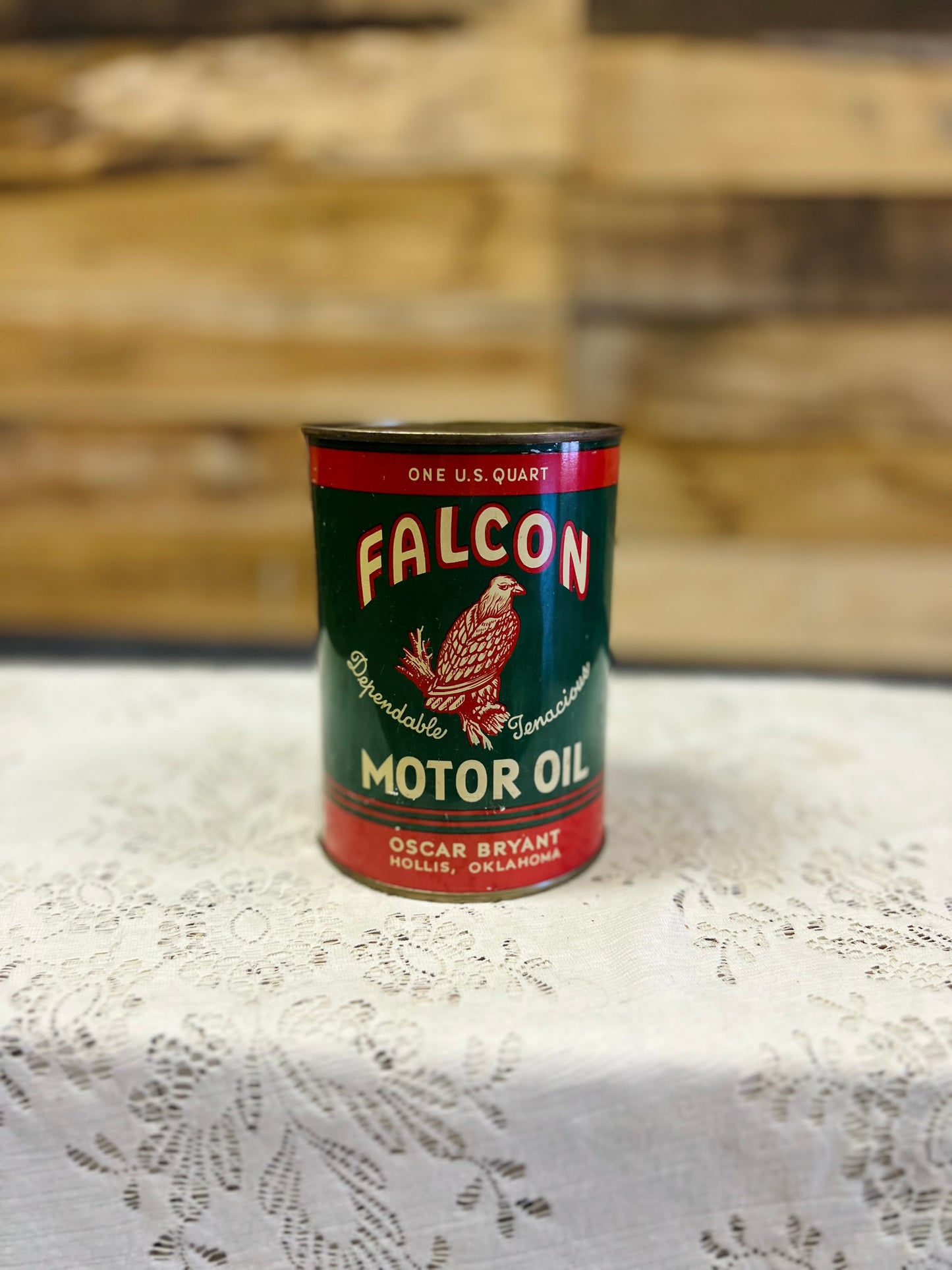 Vintage Falcon Moter Oil Can