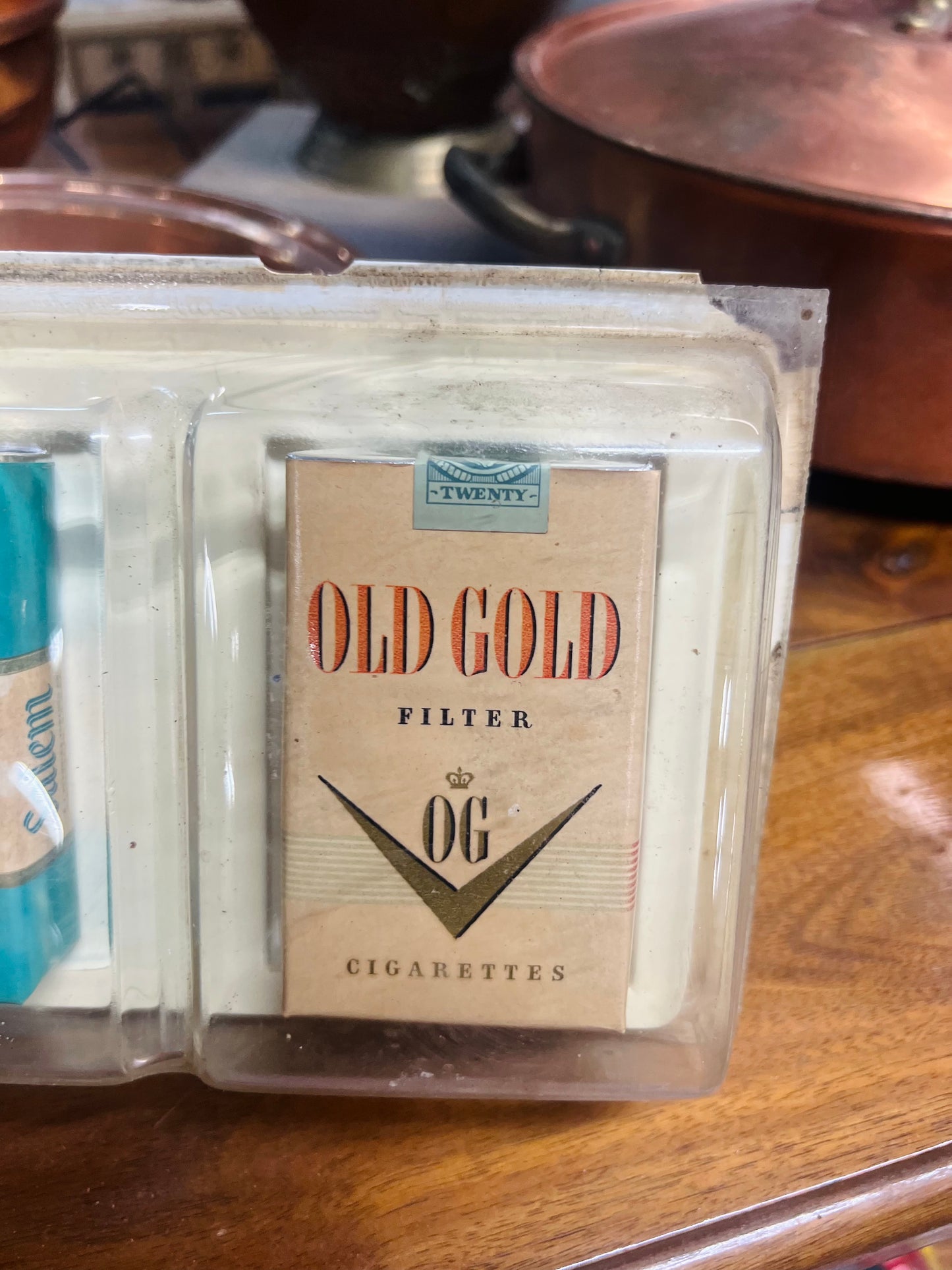 Vintage Viceroy, Winston, Salem, and Old Gold Cigarette Pack Display