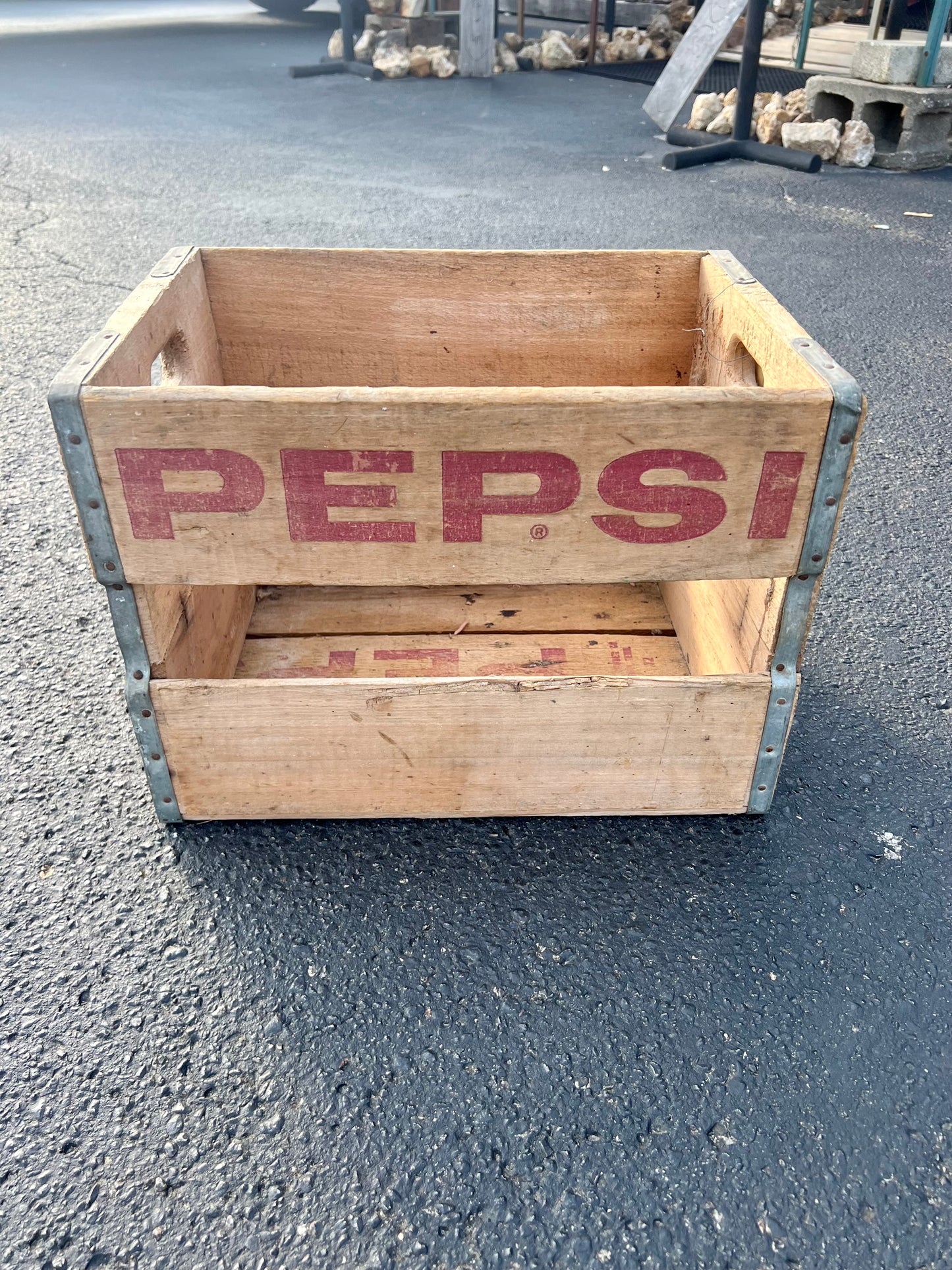 Vintage Pepsi Cola Wood Crate - Large!