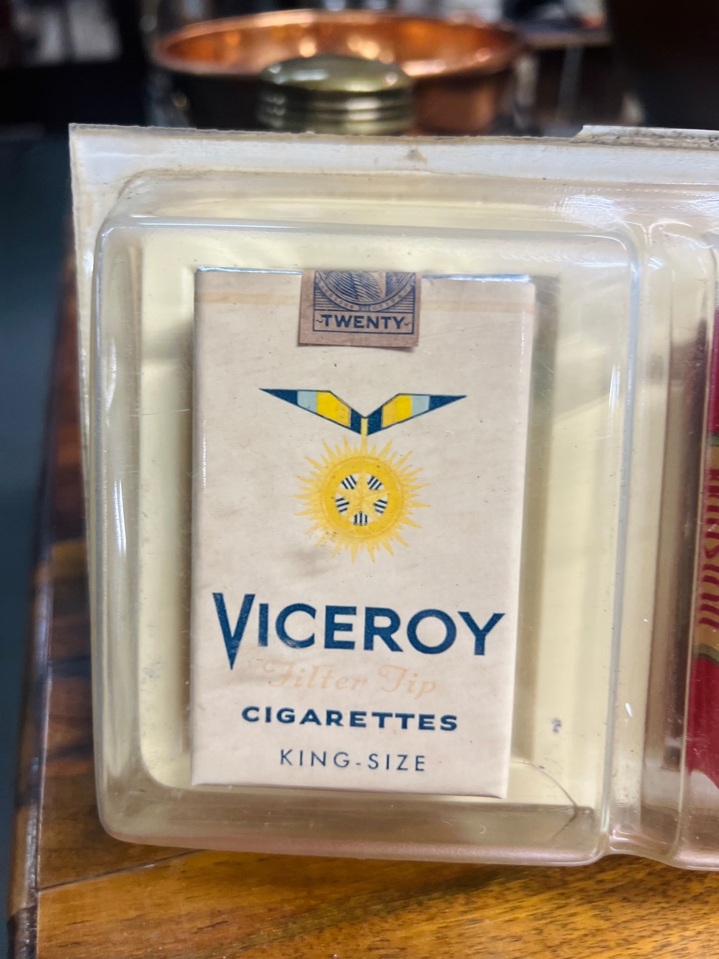 Vintage Viceroy, Winston, Salem, and Old Gold Cigarette Pack Display