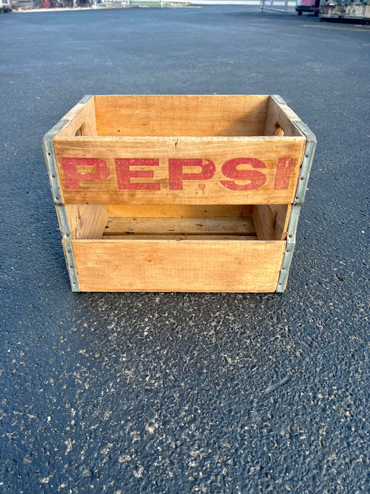 Vintage Pepsi Cola Wood Crate - Large!