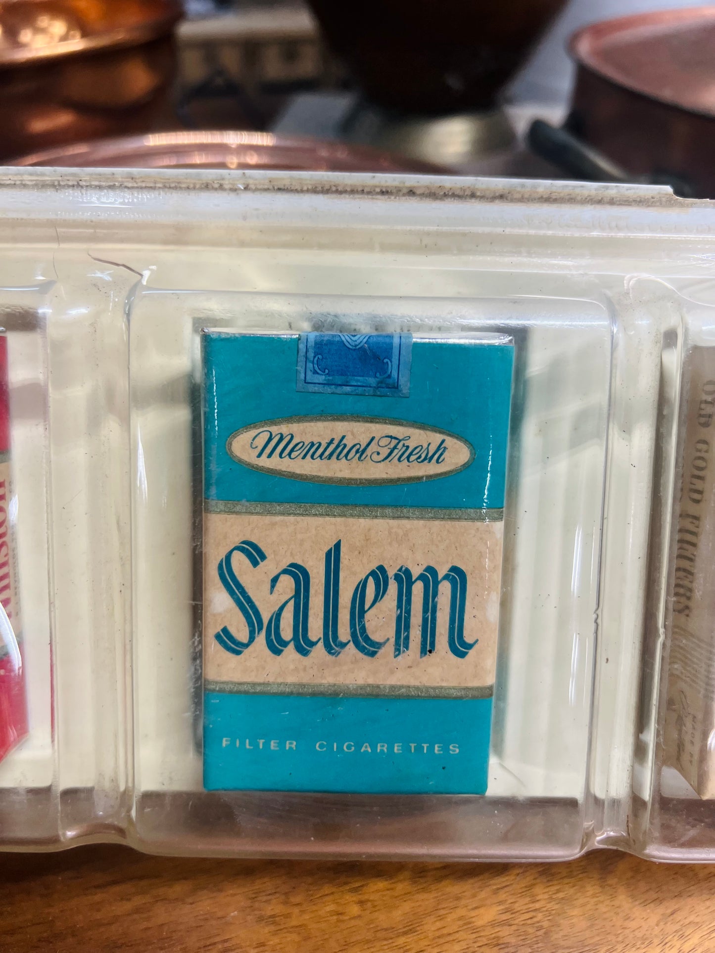 Vintage Viceroy, Winston, Salem, and Old Gold Cigarette Pack Display