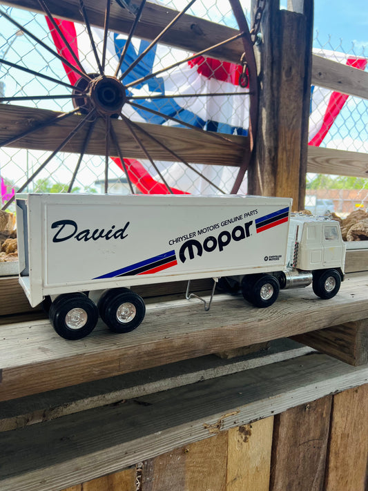 Vintage Metal Mopar Semi Truck and Trailer