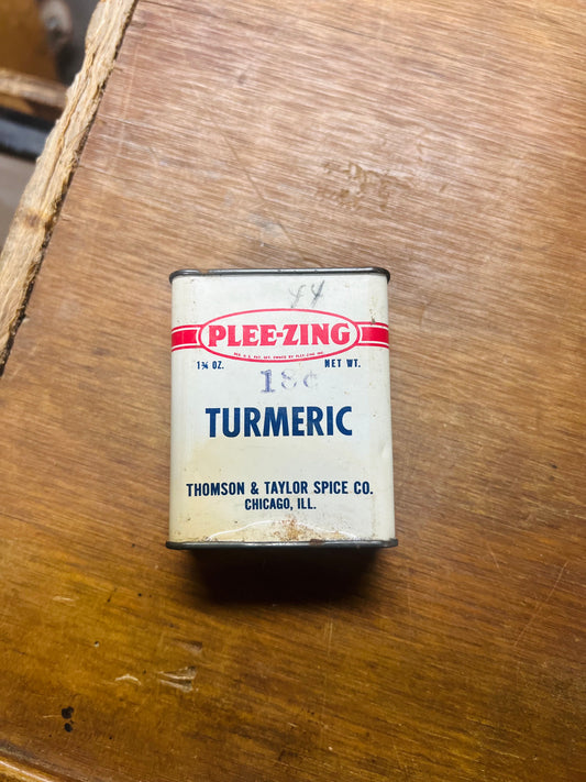 Old Metal PLEE-ZING Turmeric Can