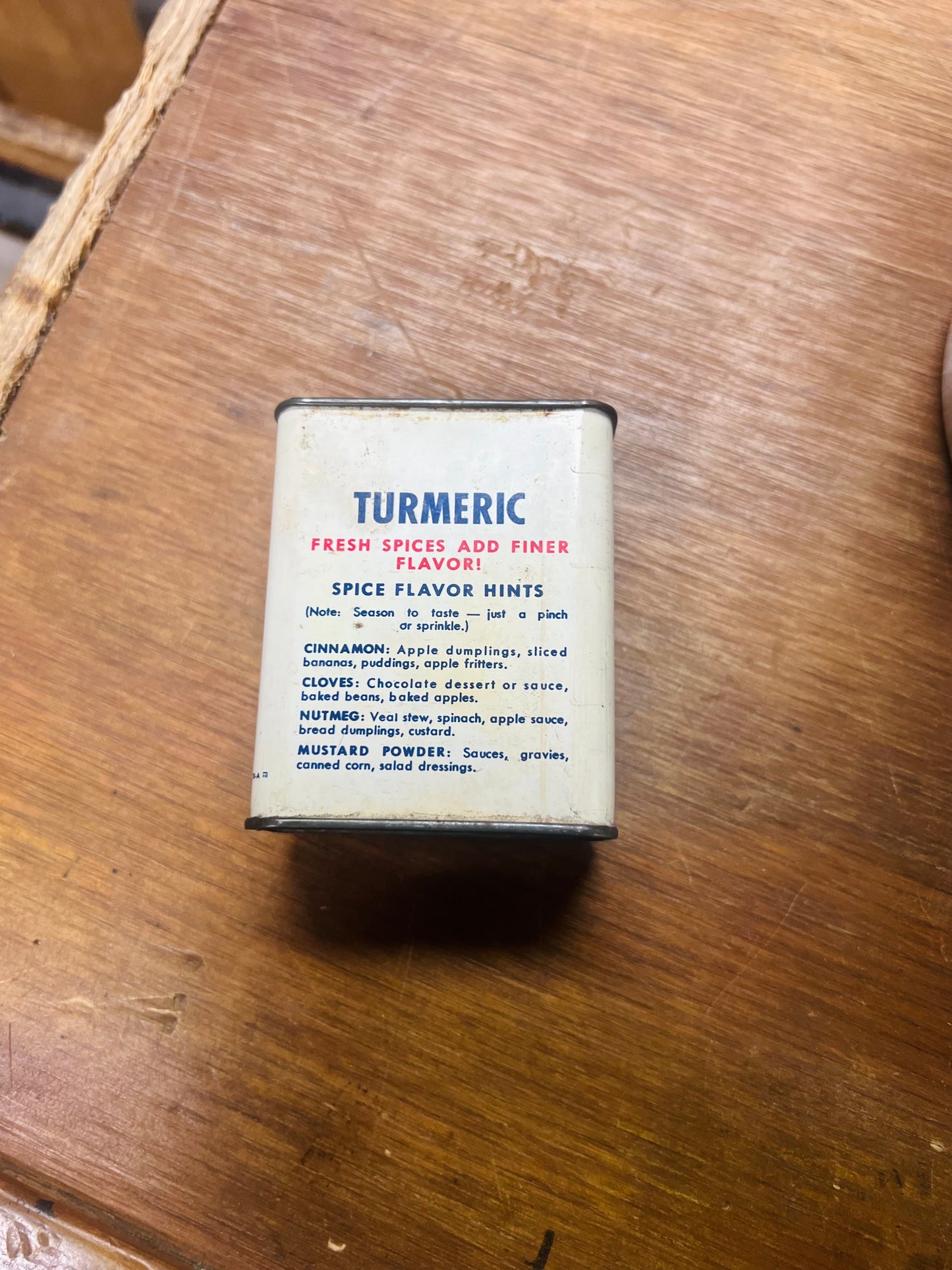 Old Metal PLEE-ZING Turmeric Can