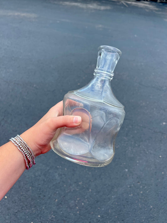 Glass Carafe 6 Sided Pear Shaped Design