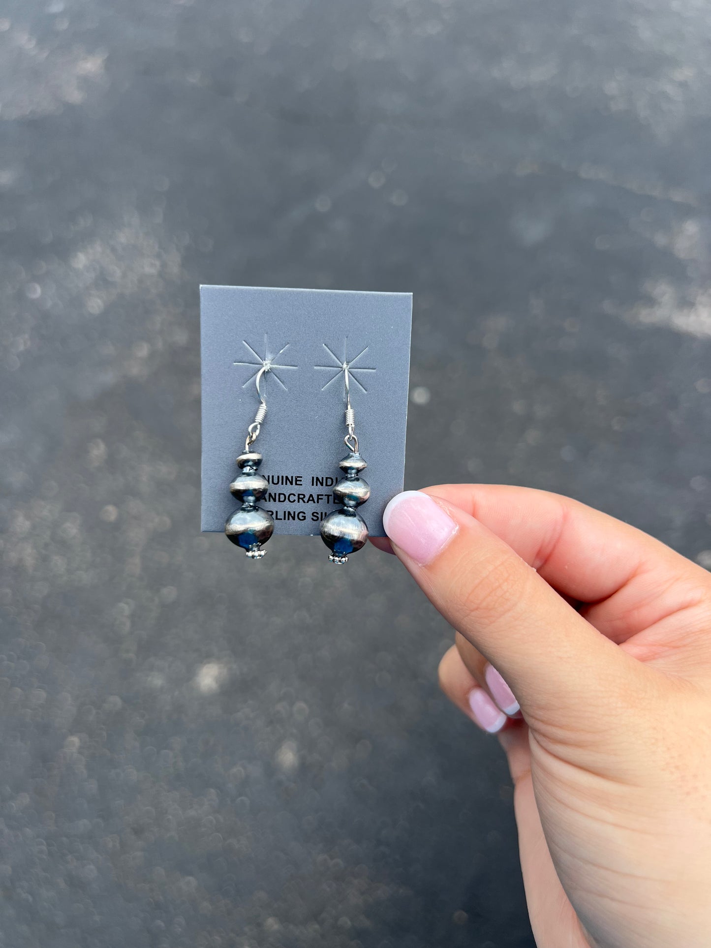 Navajo Handmade Pearl Dangle Earrings