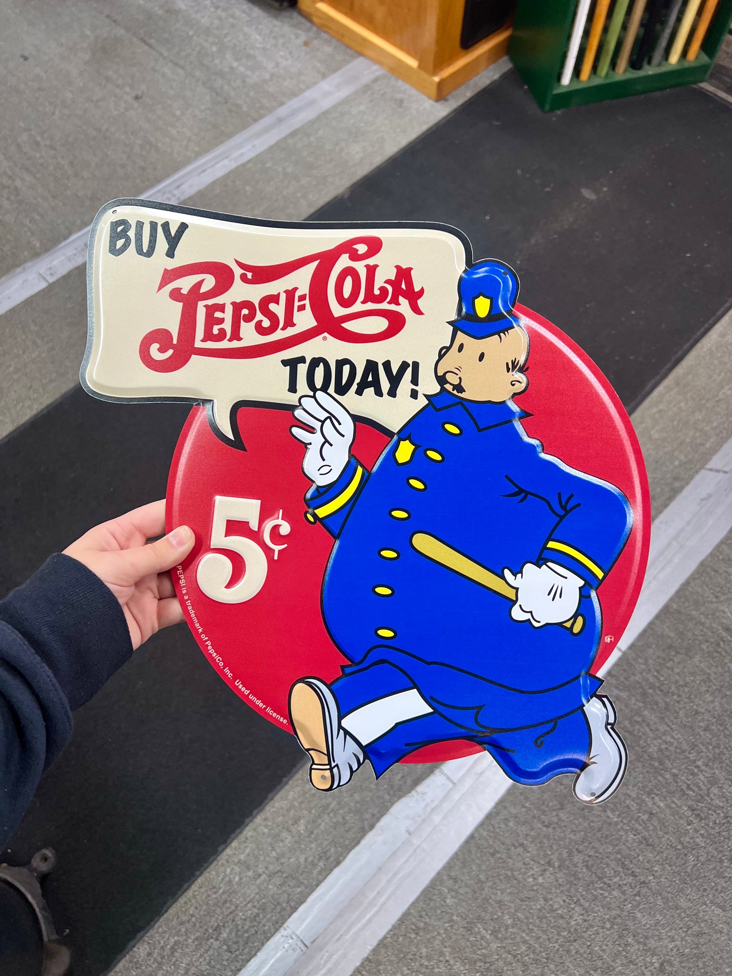 Pepsi Cops Die Cut Metal Sign