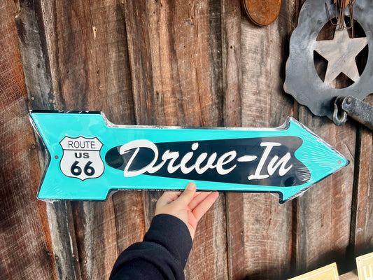 Drive-In Route 66 Arrow Sign