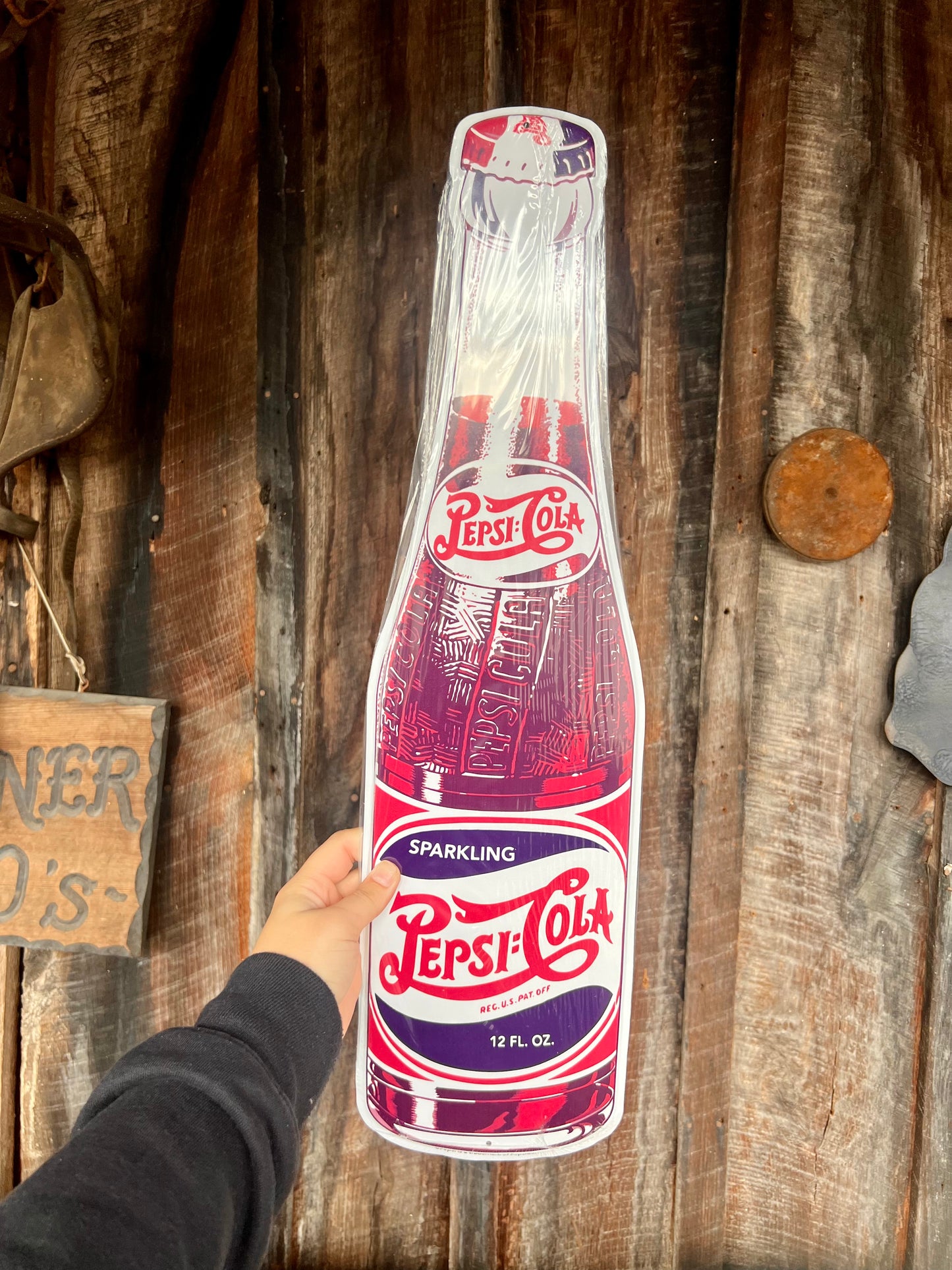 Pepsi Molded Bottle Die Cut Sign