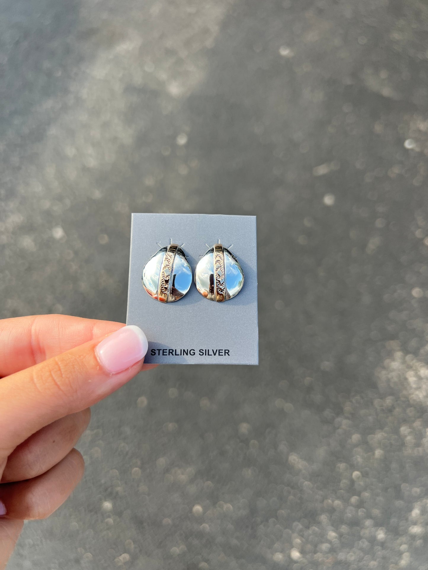 Sterling Silver Teardrop Earrings with 14KT Gold Filled Stamped Center