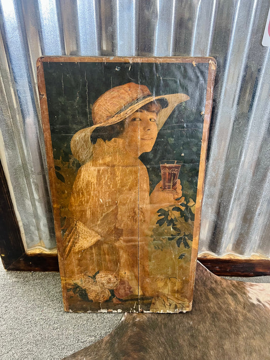 Vintage Coca Cola Early 1900s Elaine Advertising Sign