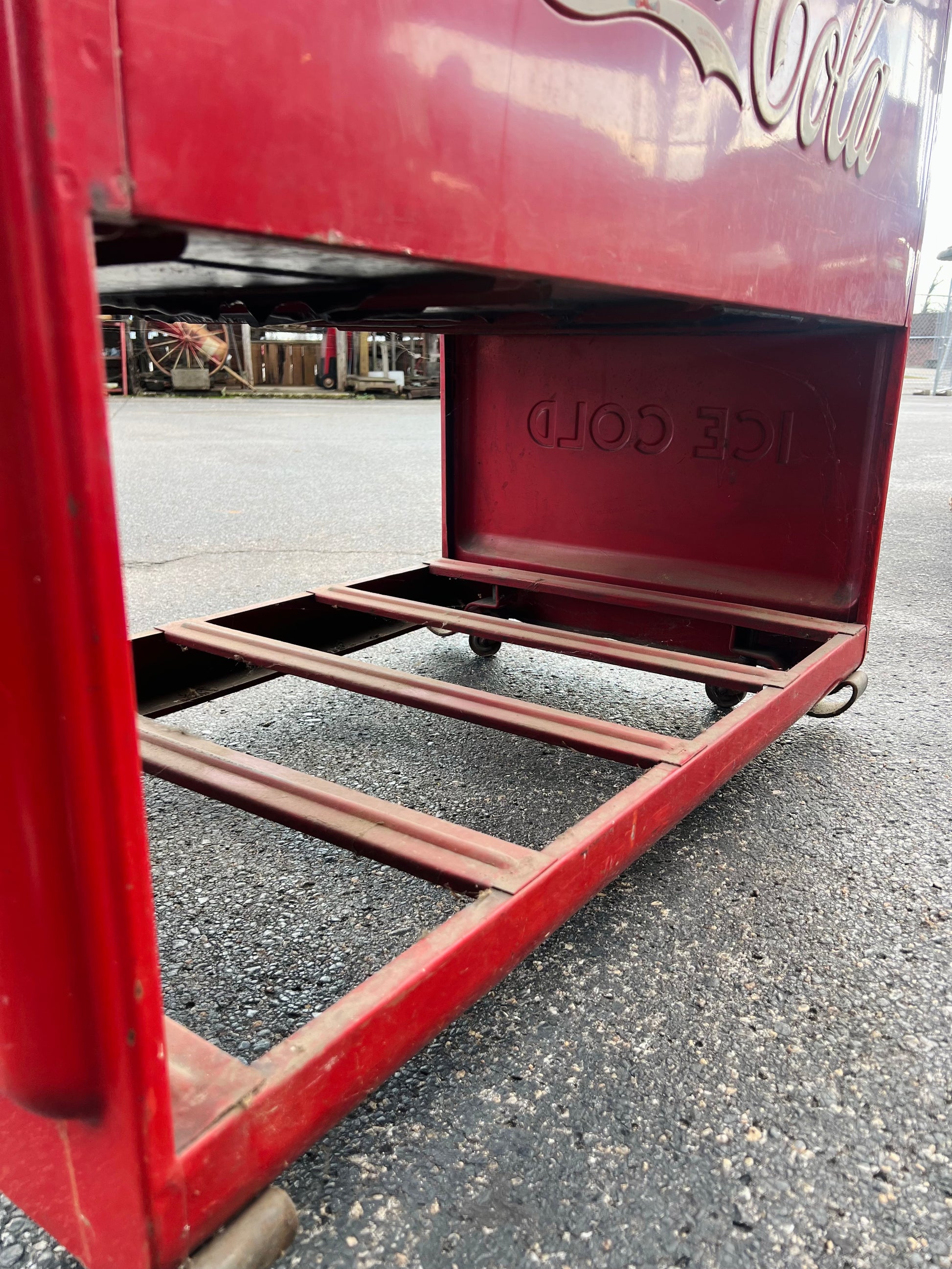 Vintage 1940s Coca Cola Ice Chest Cooler with Cap Catcher - PICKUP