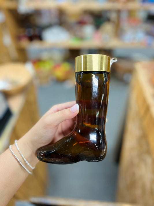 Vintage Avon Amber Boot Full - with box!