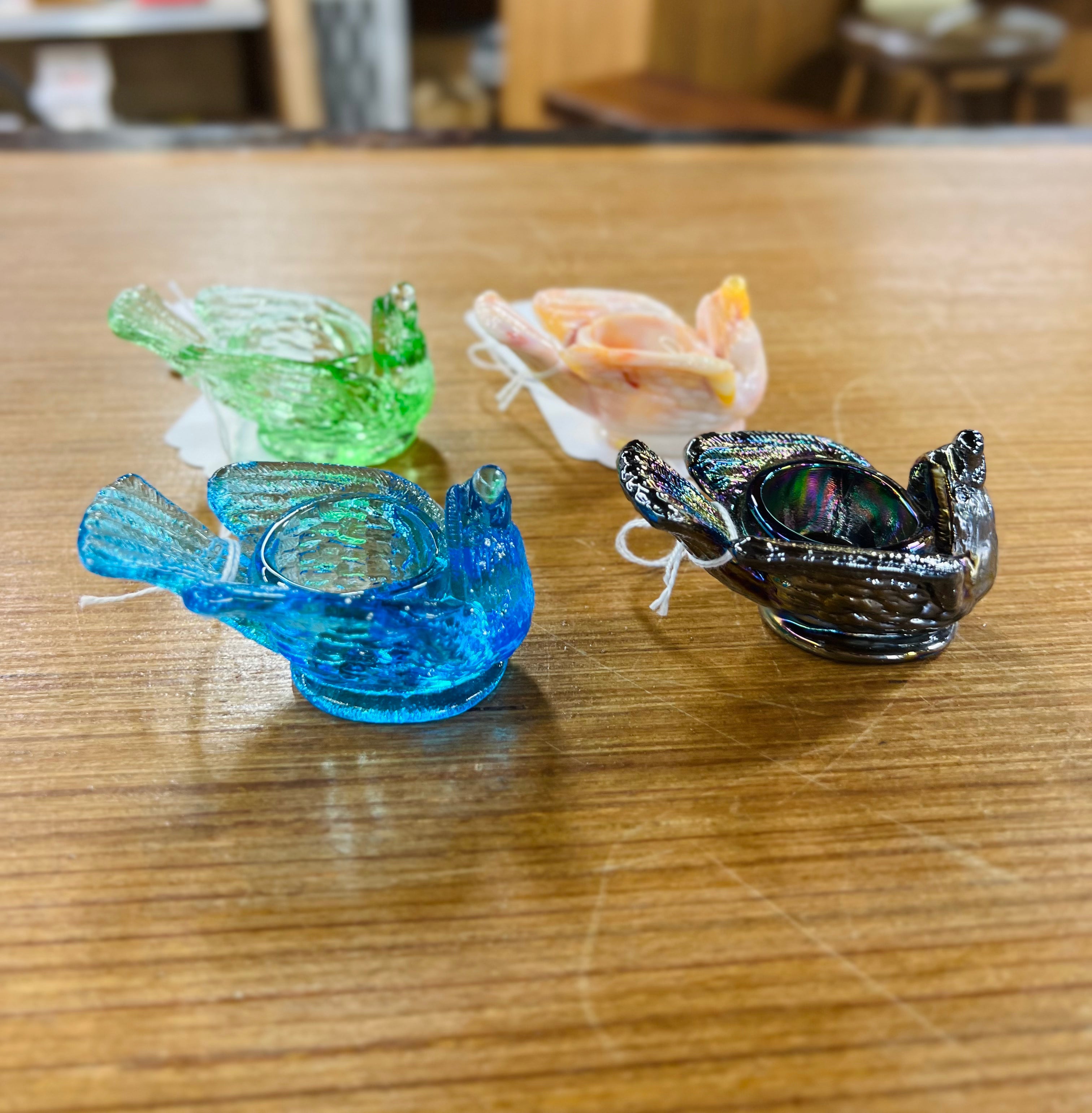Vintage Degenhart Glass Bird & Berry Salt Cellar – The Olde