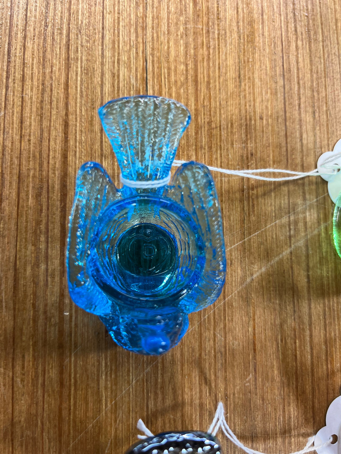 Vintage Degenhart Glass Bird & Berry Salt Cellar