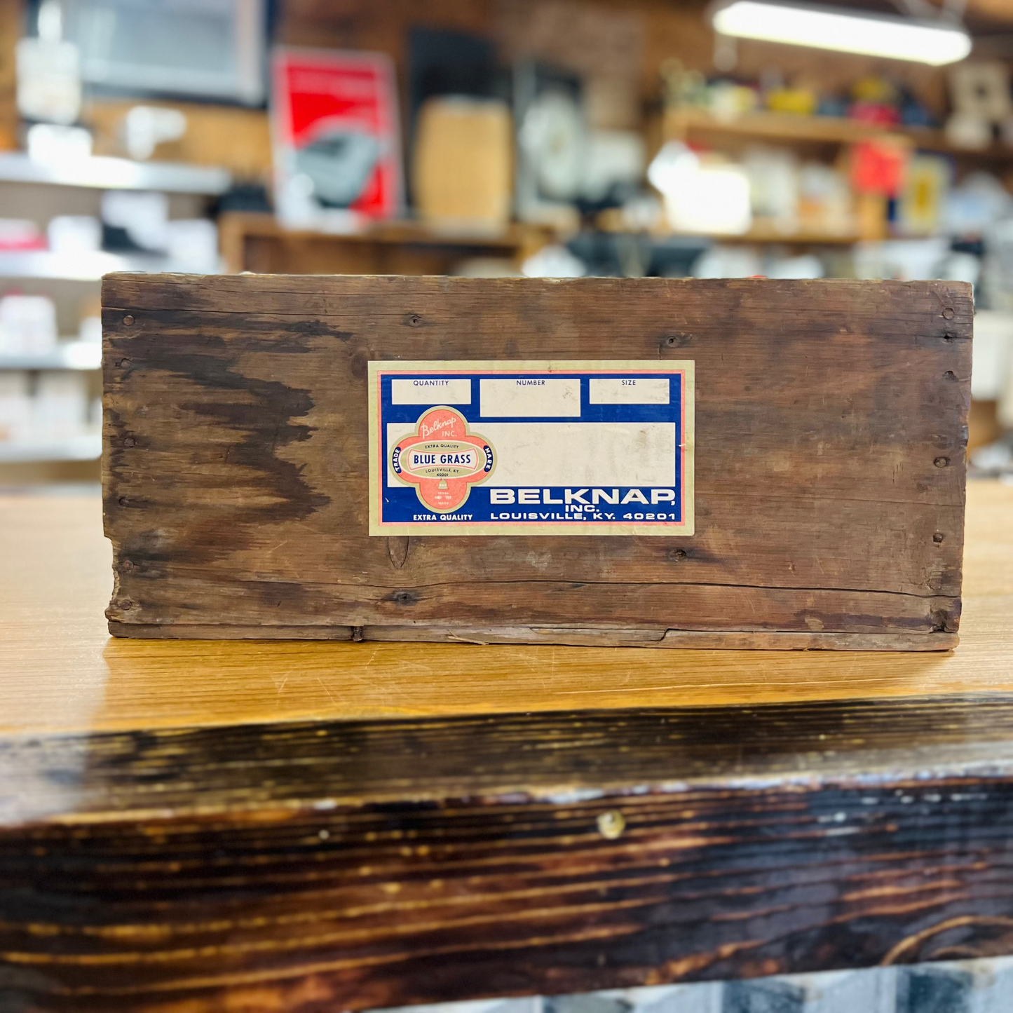 Vintage Belknap Bluegrass Louisville, Ky Wood Box