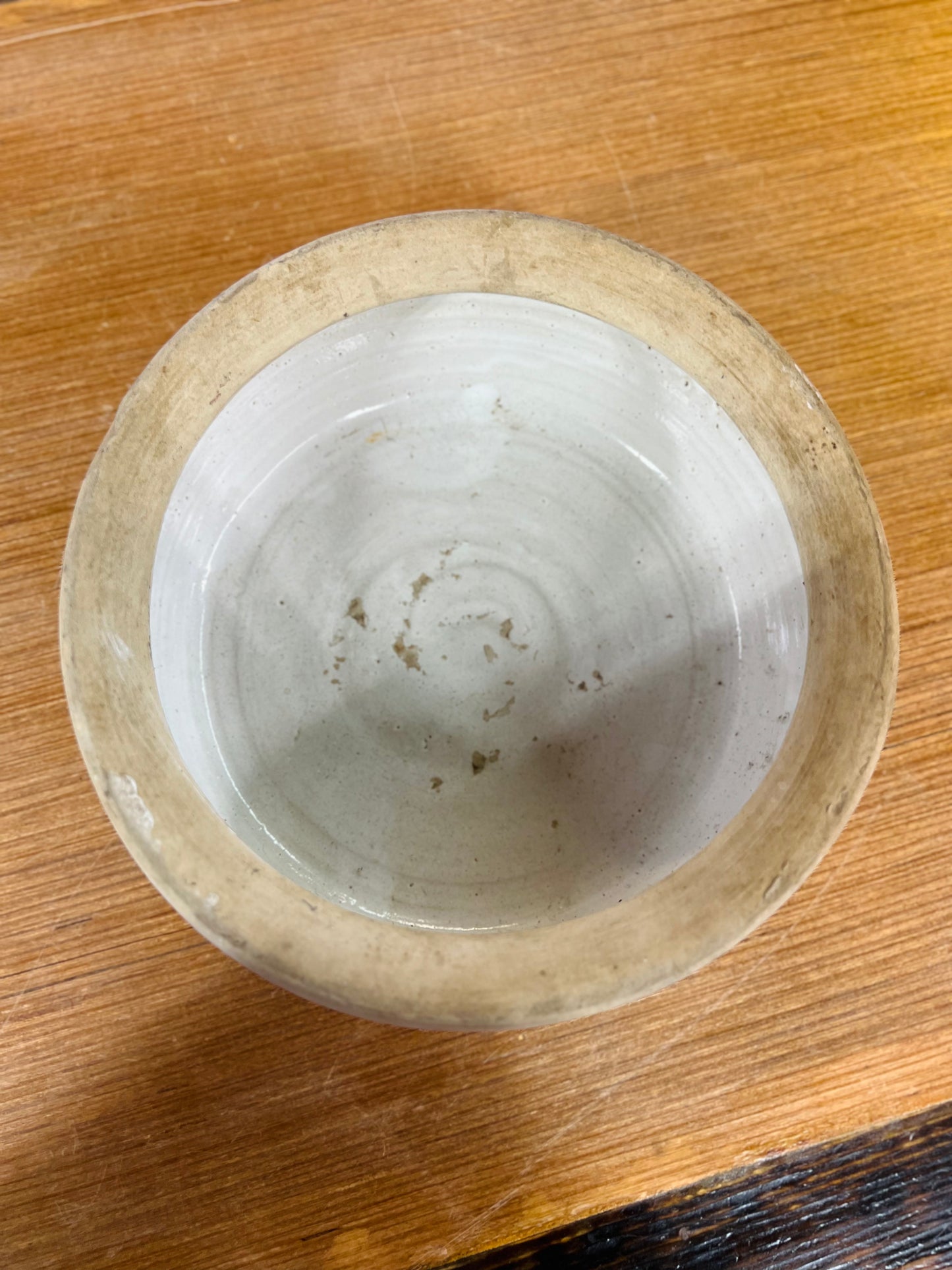 Late 1800s Old & Unusal Crock Bowl
