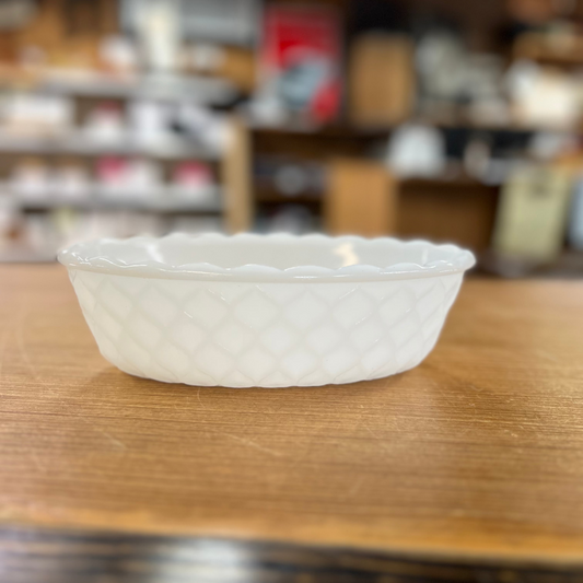 Vintage E.O. Brody Co Milk Glass Candy Dish - Oval