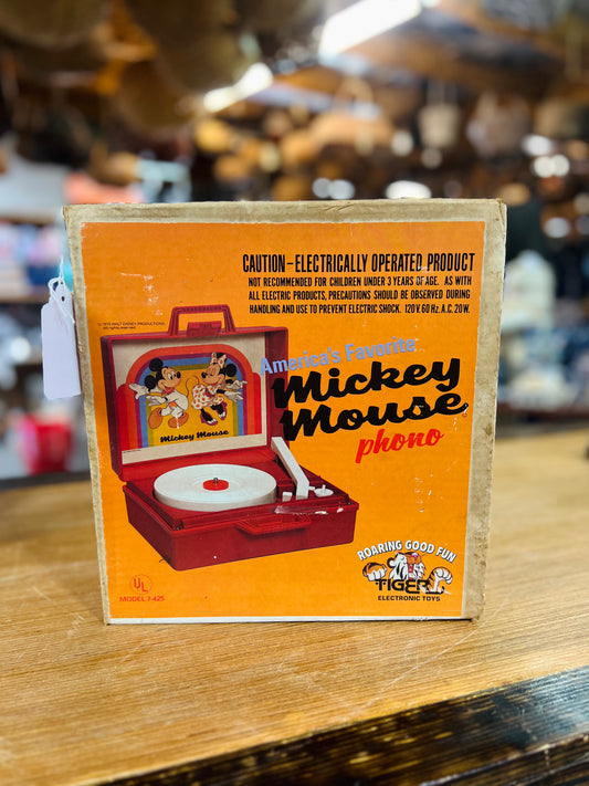 Vintage 1979 Mickey Mouse Phono BOX ONLY Decor Piece