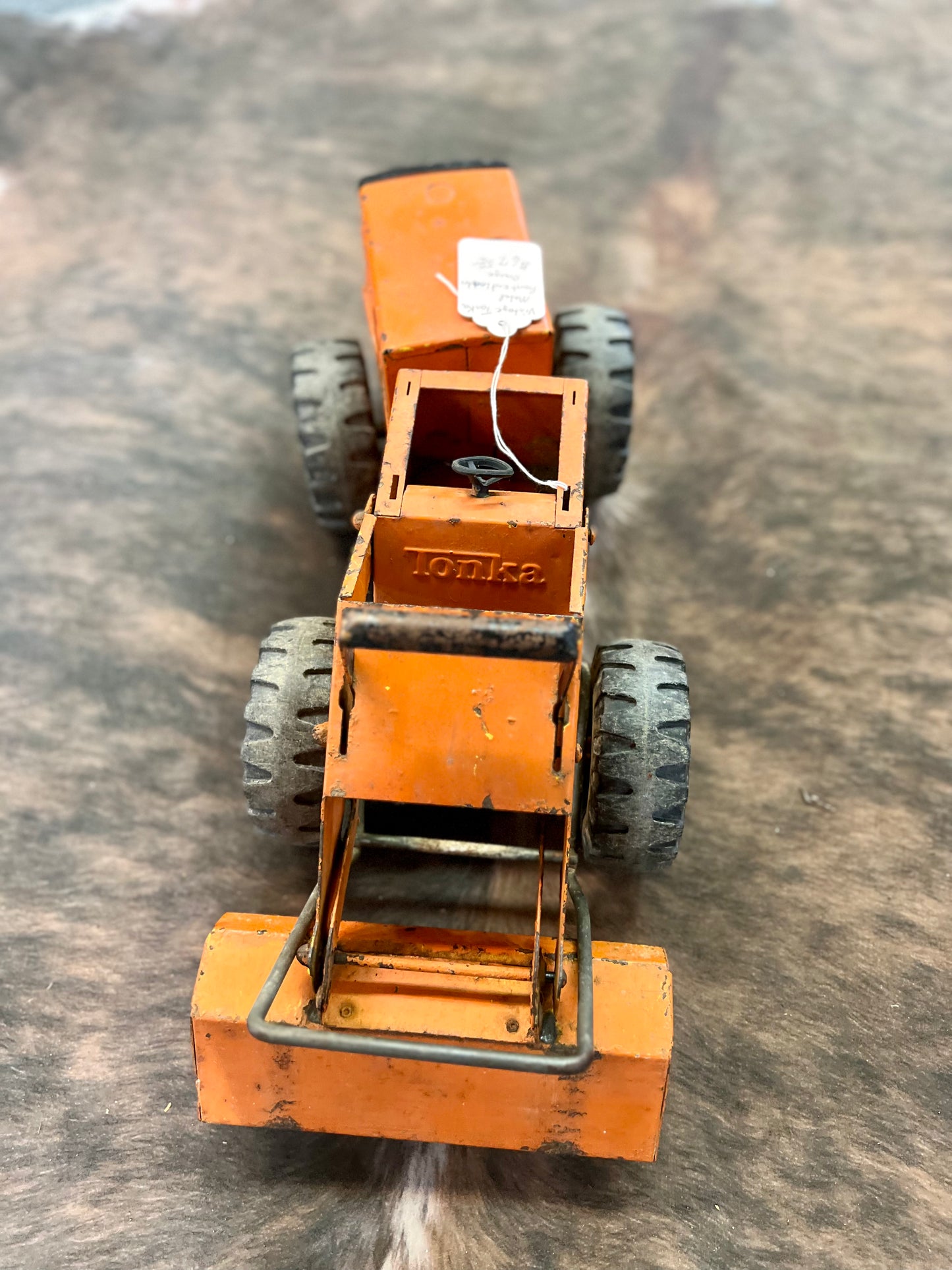 Vintage Tonka Metal Front End Loader - Orange