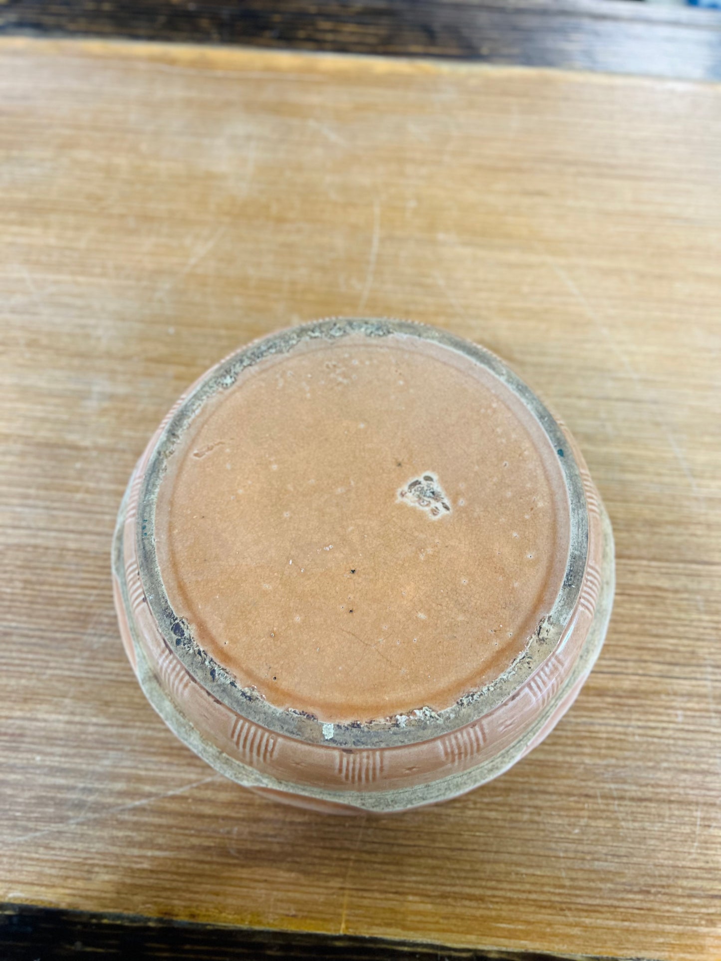 Yellow Ware Pottery Moon and Stars Bowl - No Chips or Cracks