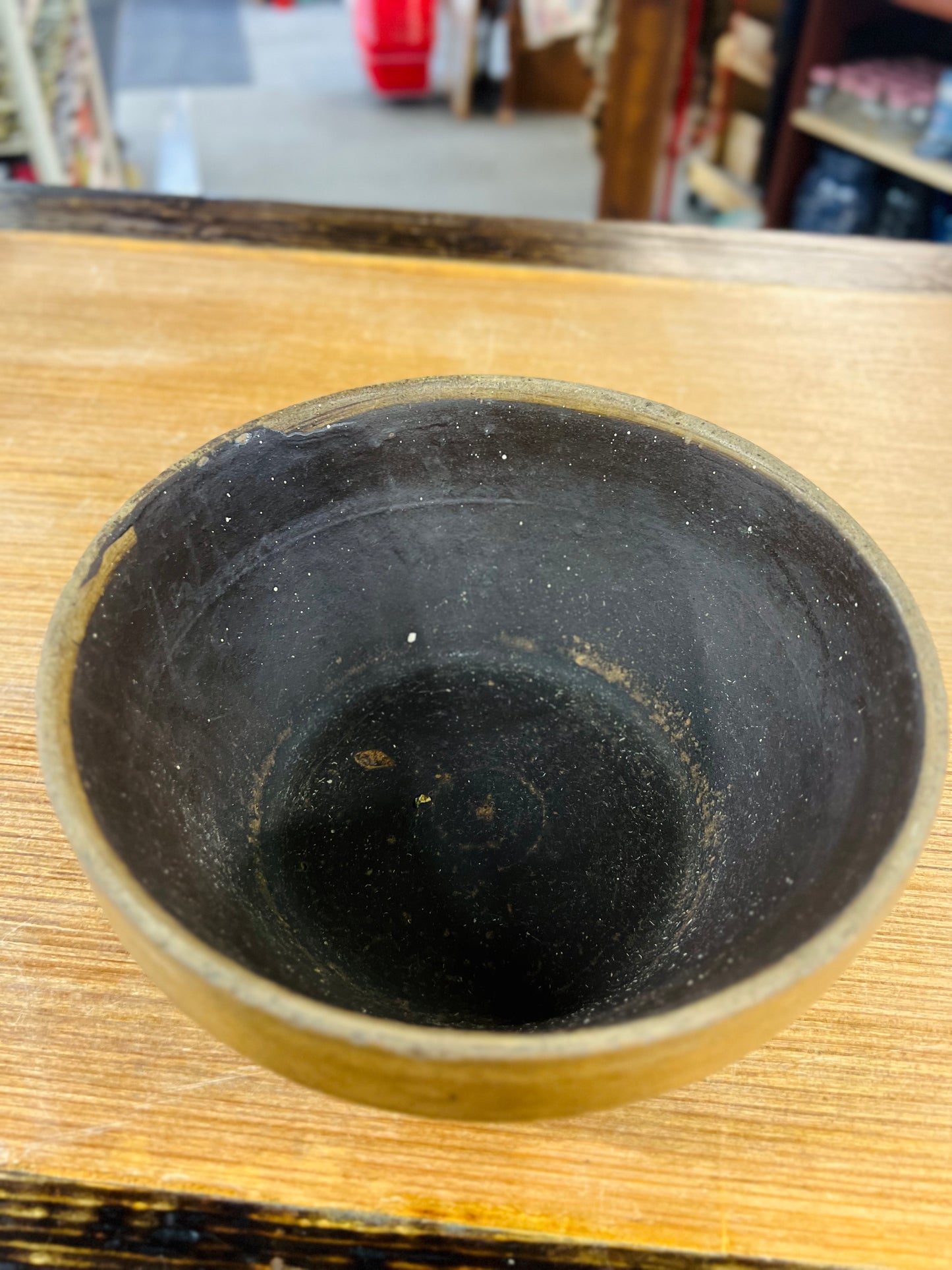 VERY Old Antique Two Tone Stoneware Bowl