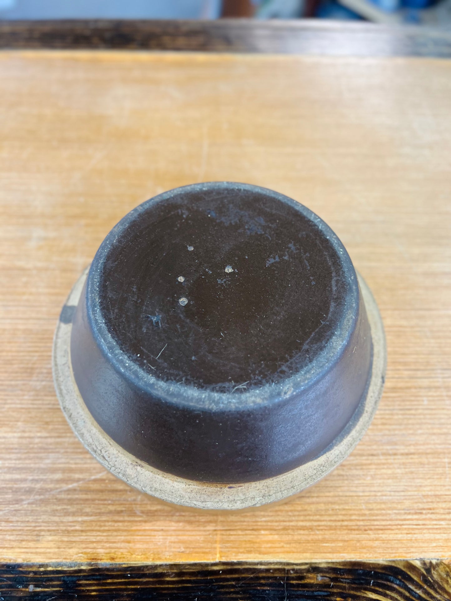 VERY Old Antique Two Tone Stoneware Bowl