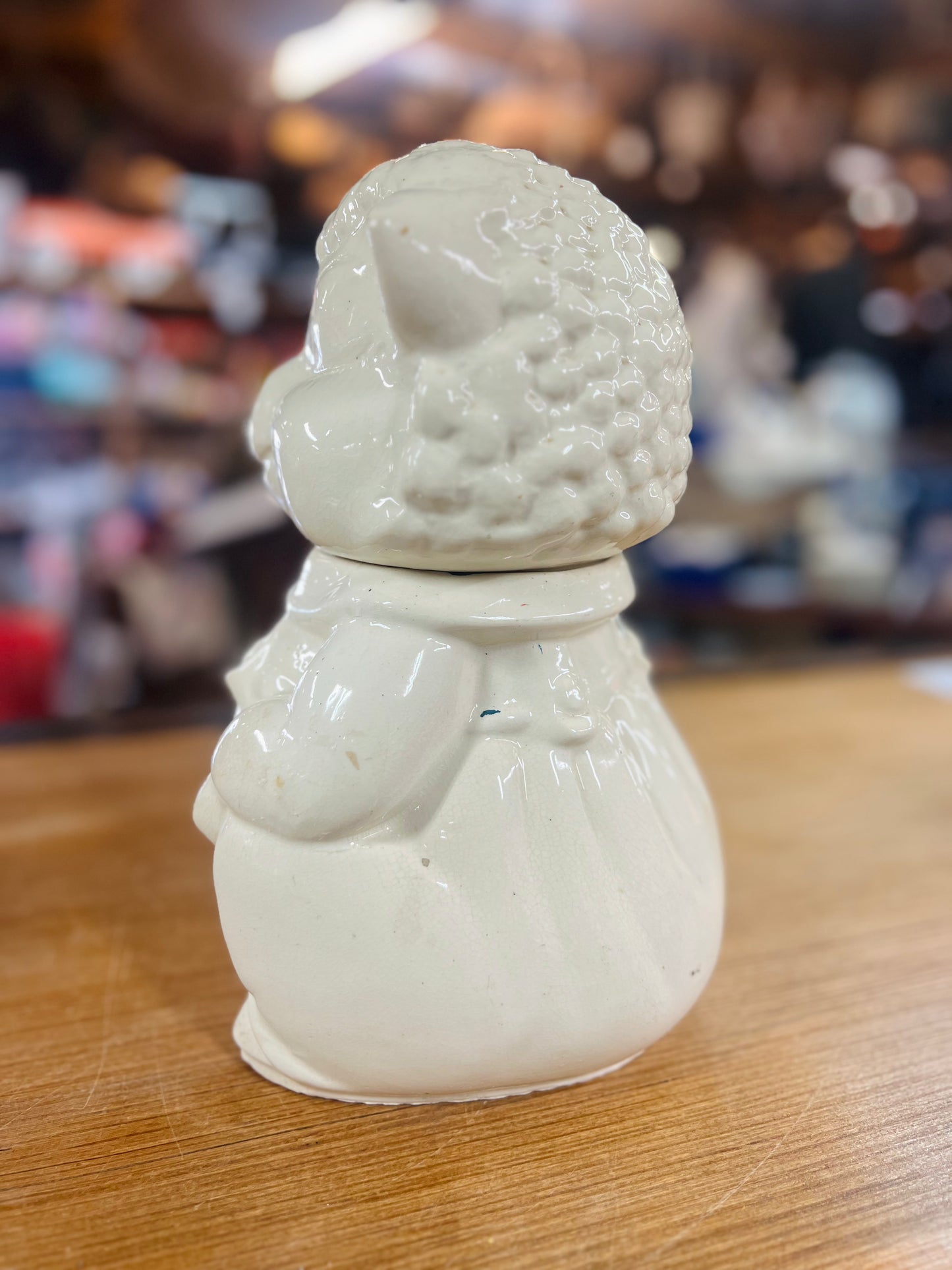 Vintage 1940's American Bisque (ABCO) Pottery Lamb/Sheep Cookie Jar