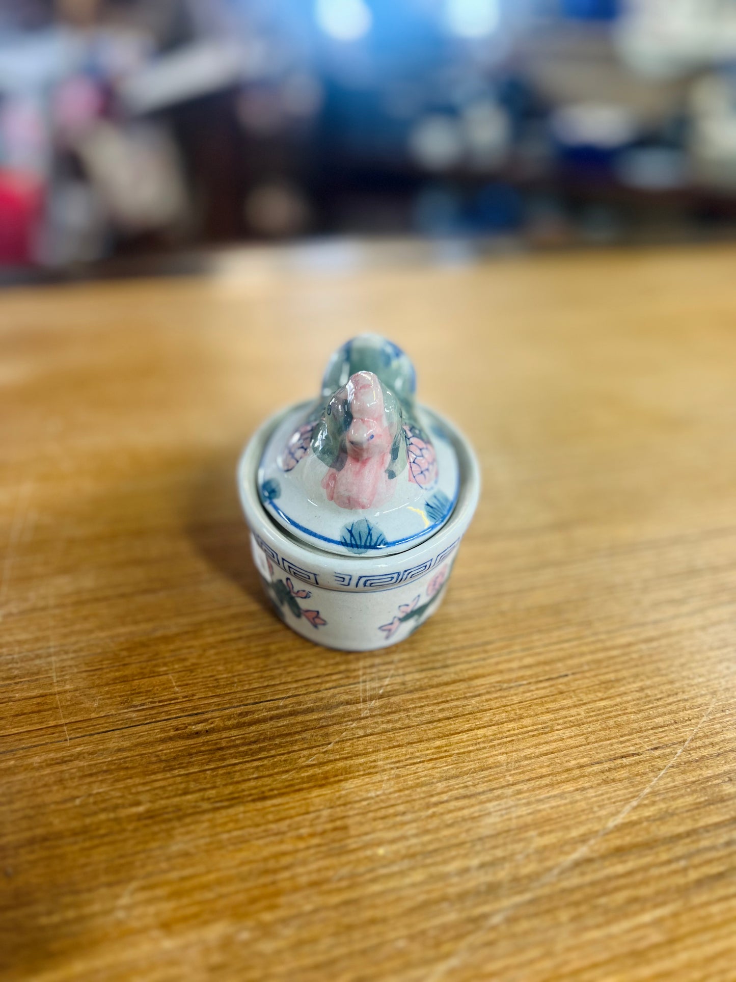 Vintage Floral Hen on Nest Trinket Dish