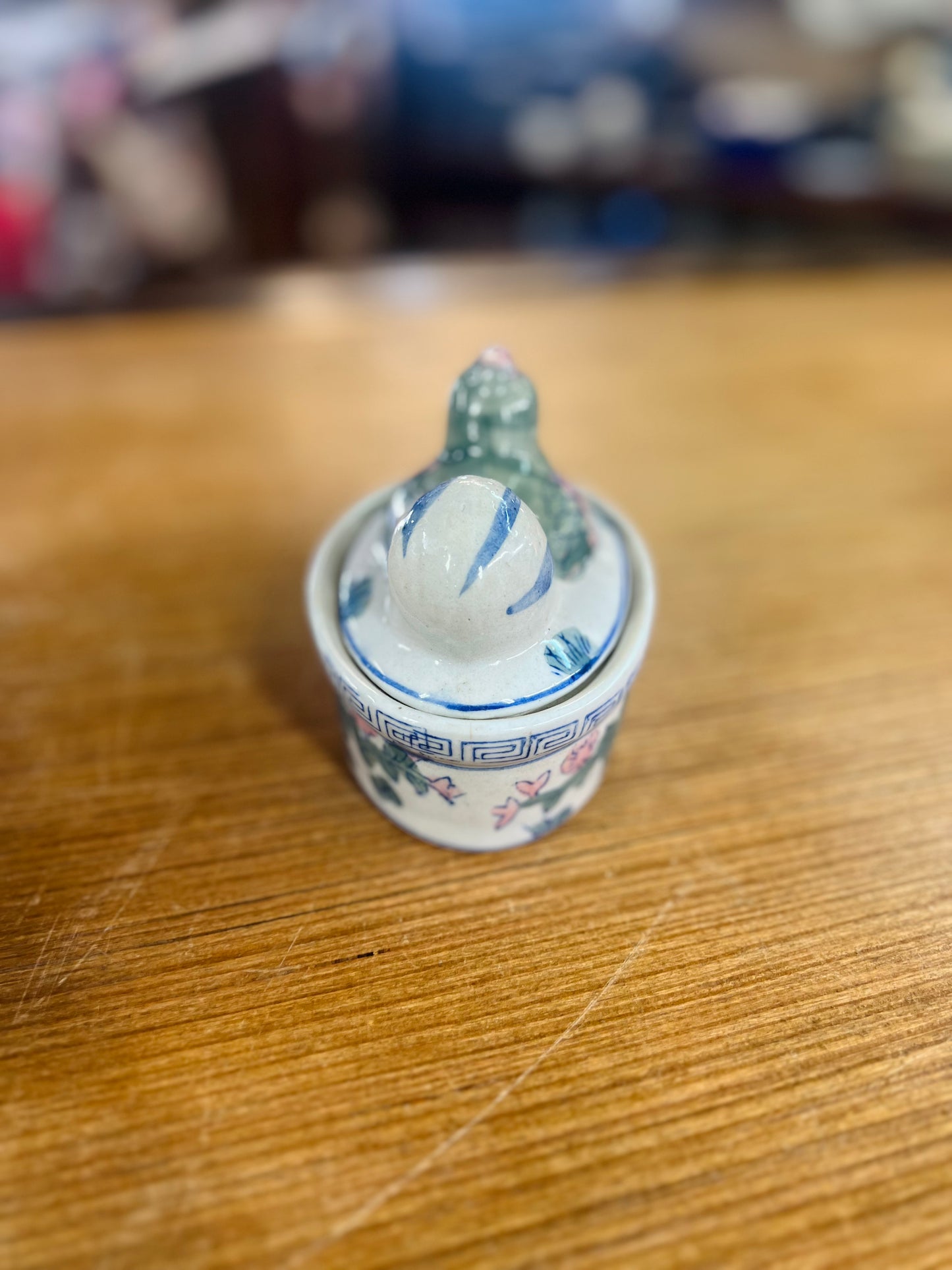 Vintage Floral Hen on Nest Trinket Dish