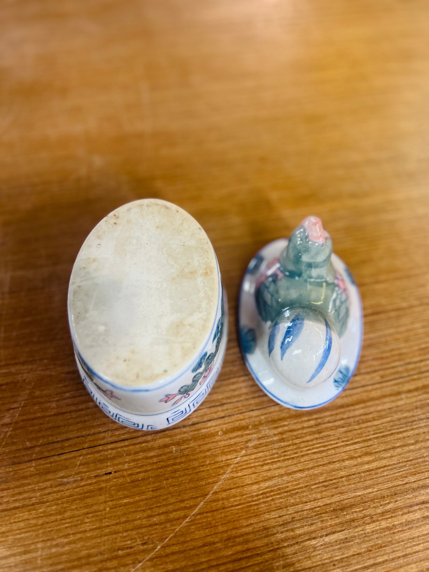 Vintage Floral Hen on Nest Trinket Dish