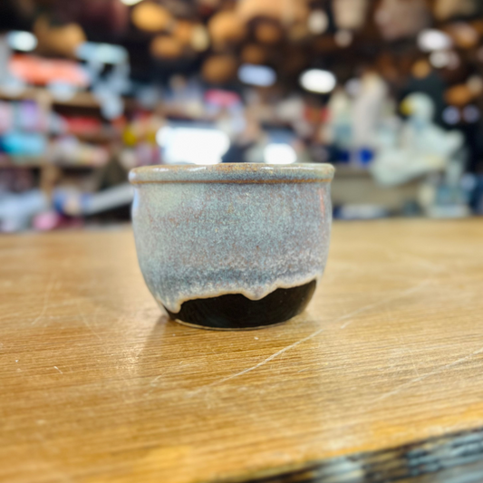 Vintage Multi Color Dripping Brown Stoneware Bowl