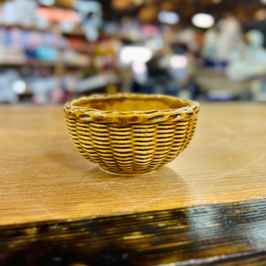 Vintage "Basket Weave" Ceramic Mammoth Cave, Kentucky Bowl