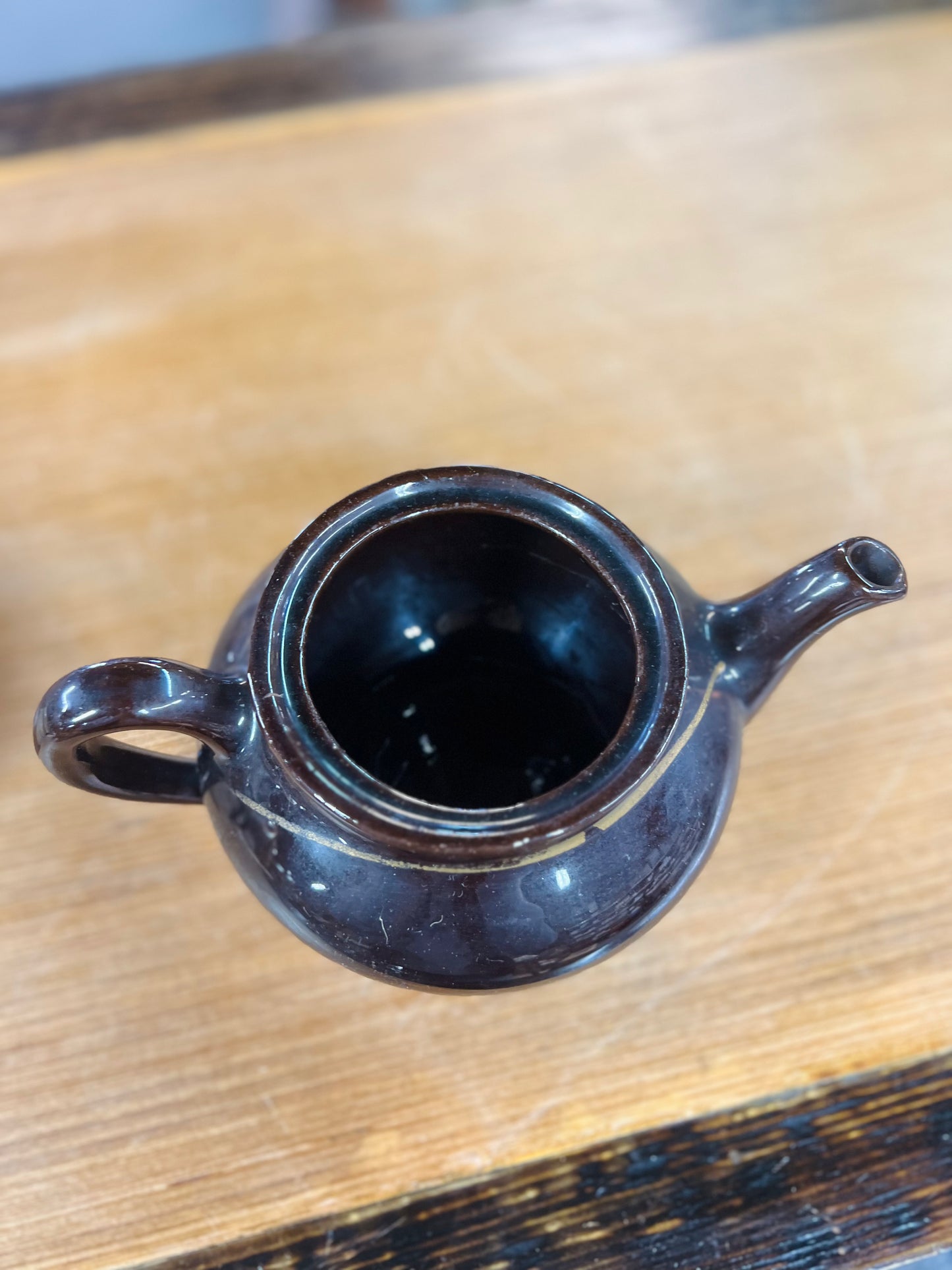 Vintage Royal Canadian Art Pottery Hamilton Canada Royal Dripless Brown Teapot