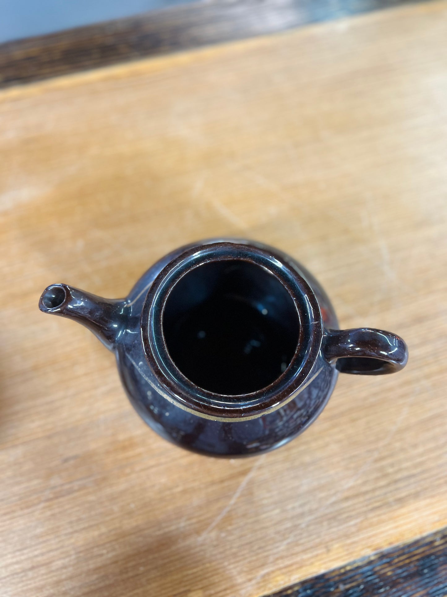 Vintage Royal Canadian Art Pottery Hamilton Canada Royal Dripless Brown Teapot