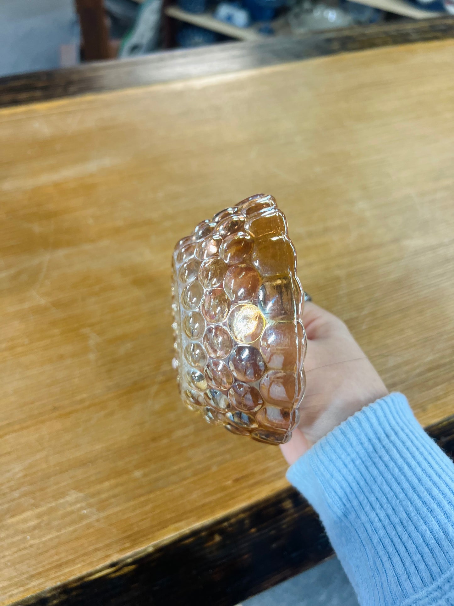 Vintage Anchor Hocking Bubble with Starburst Glass Bowl Dish
