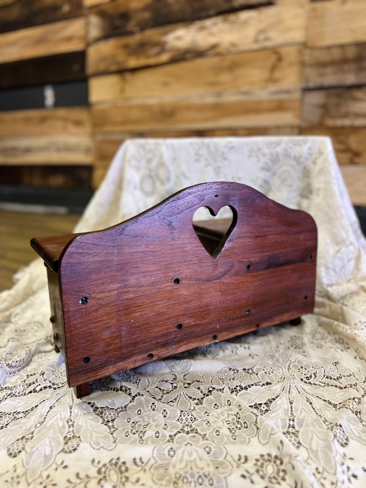 Vintage Country Hearts Wood Display