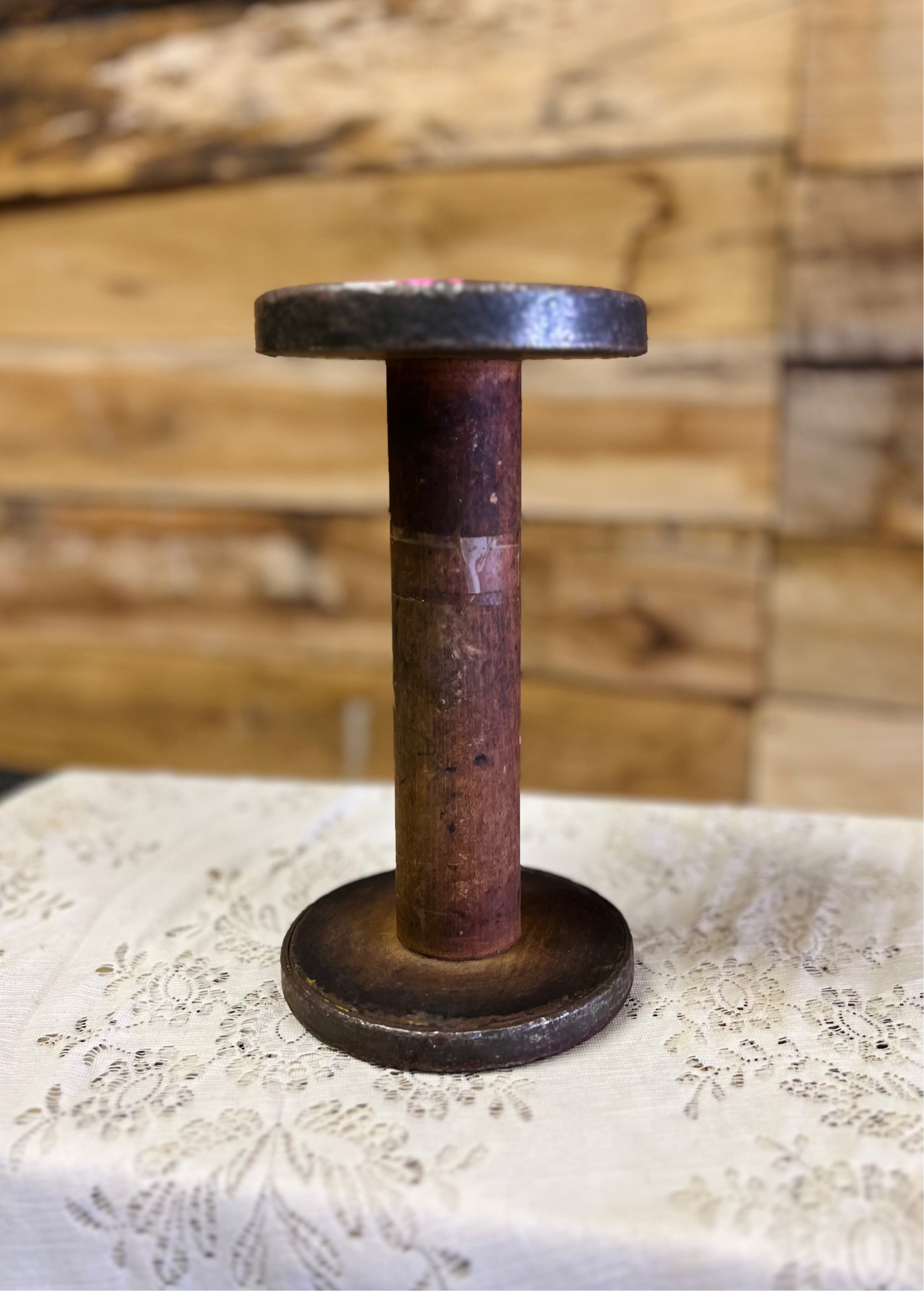Vintage Wooden Textile Spool
