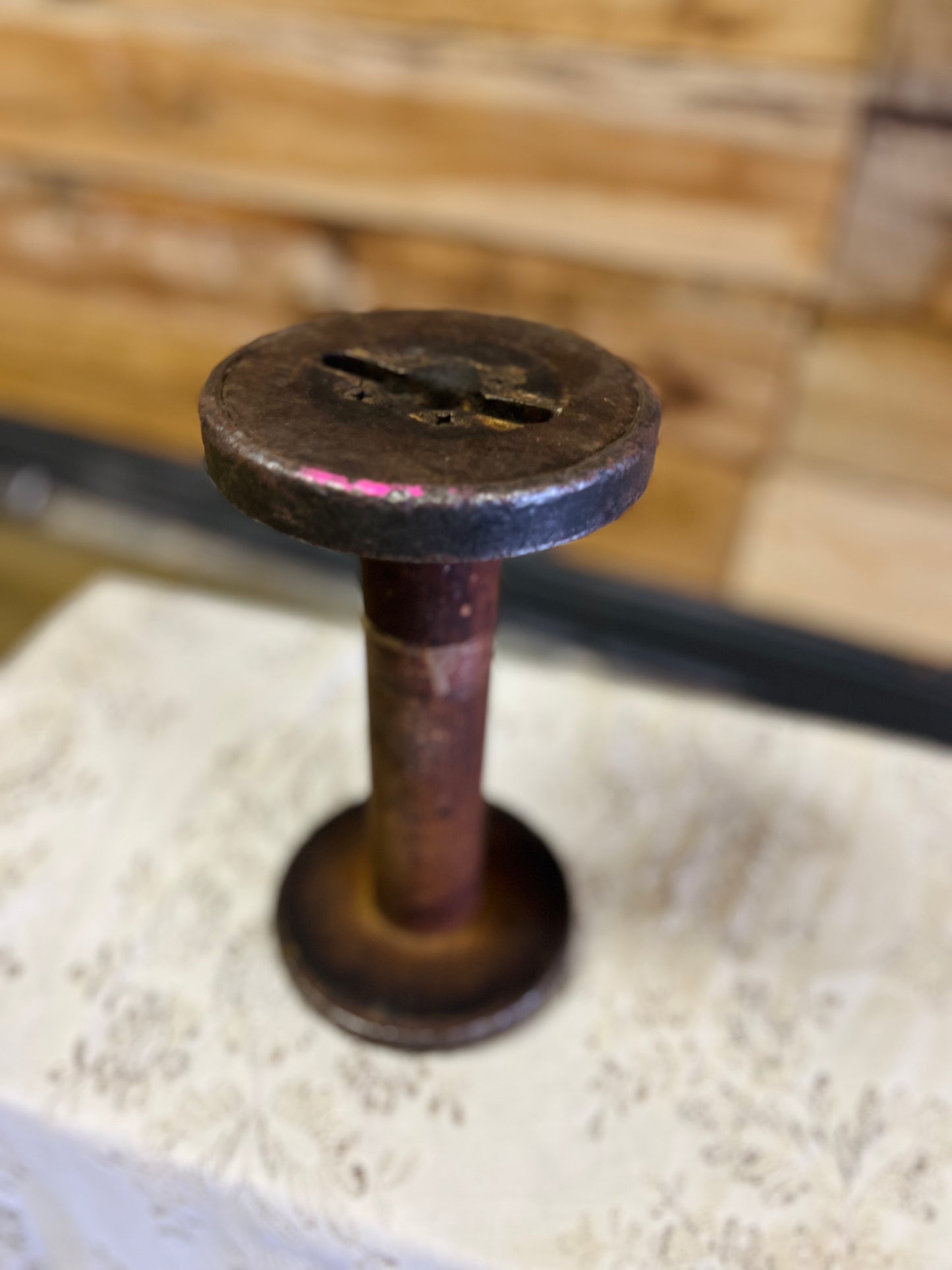 Vintage Wooden Textile Spool