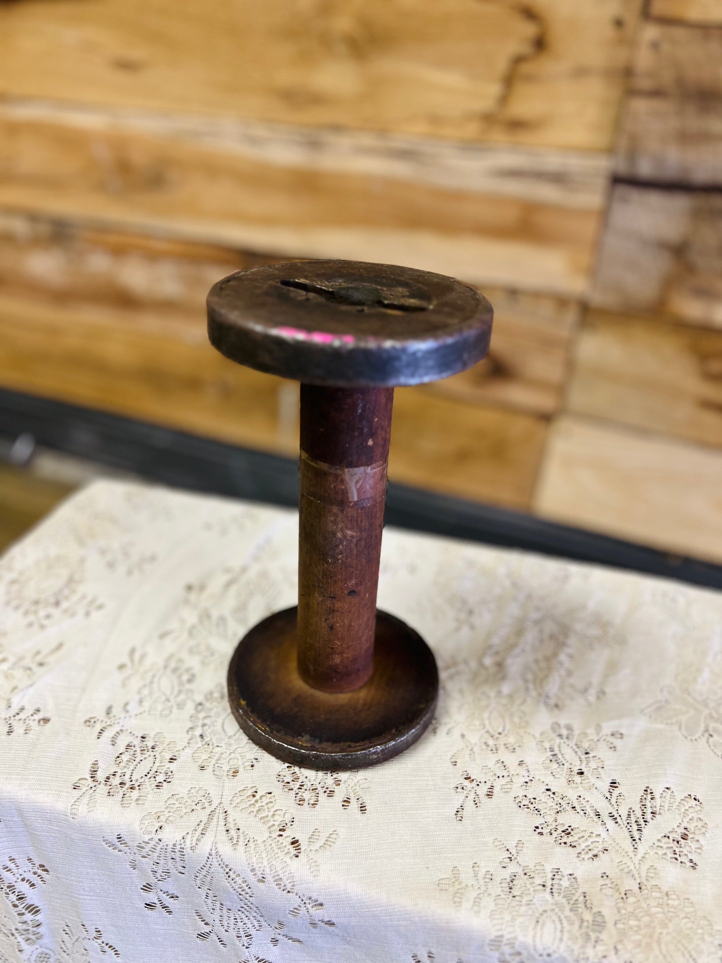 Vintage Wooden Textile Spool