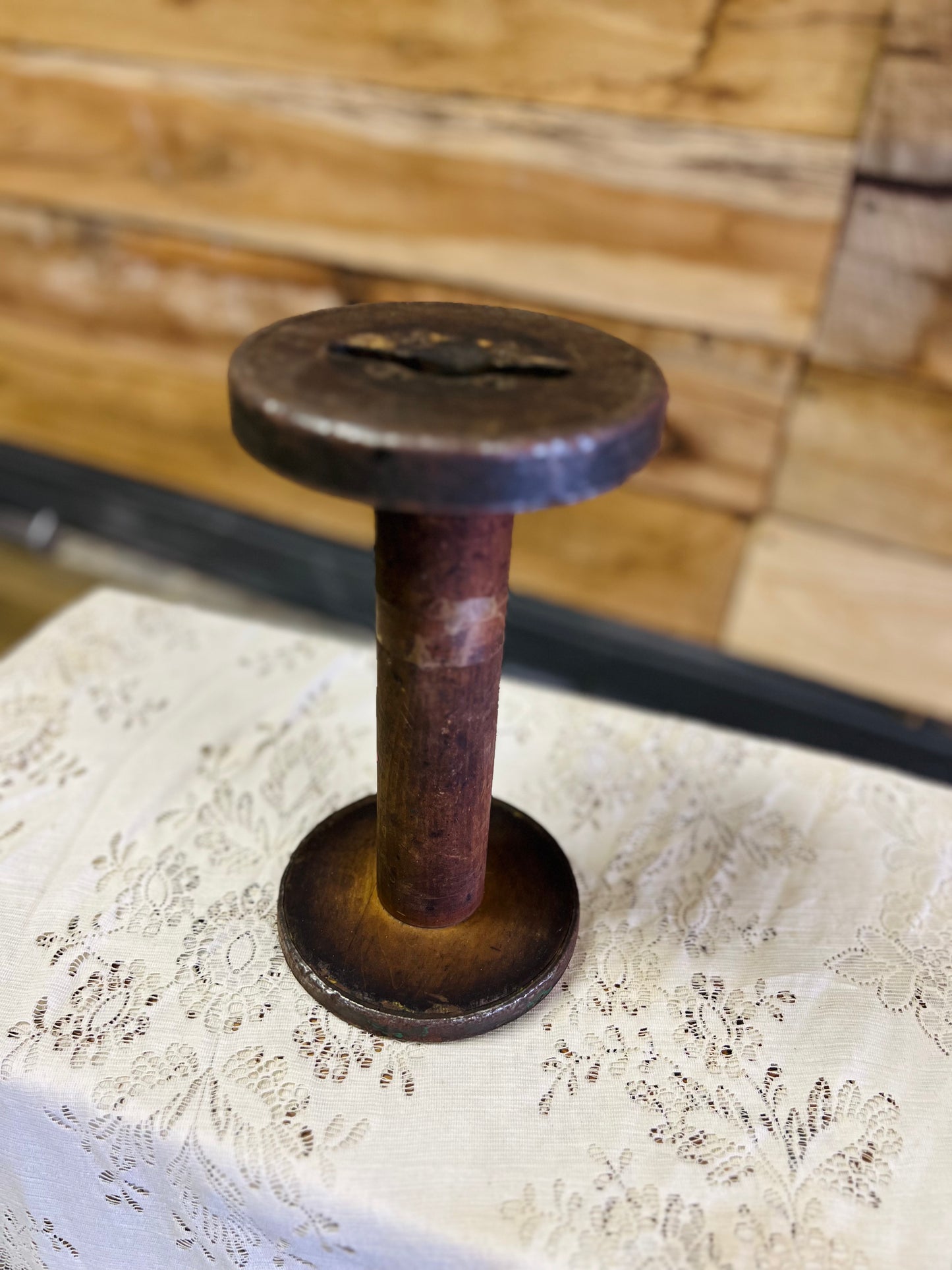 Vintage Wooden Textile Spool