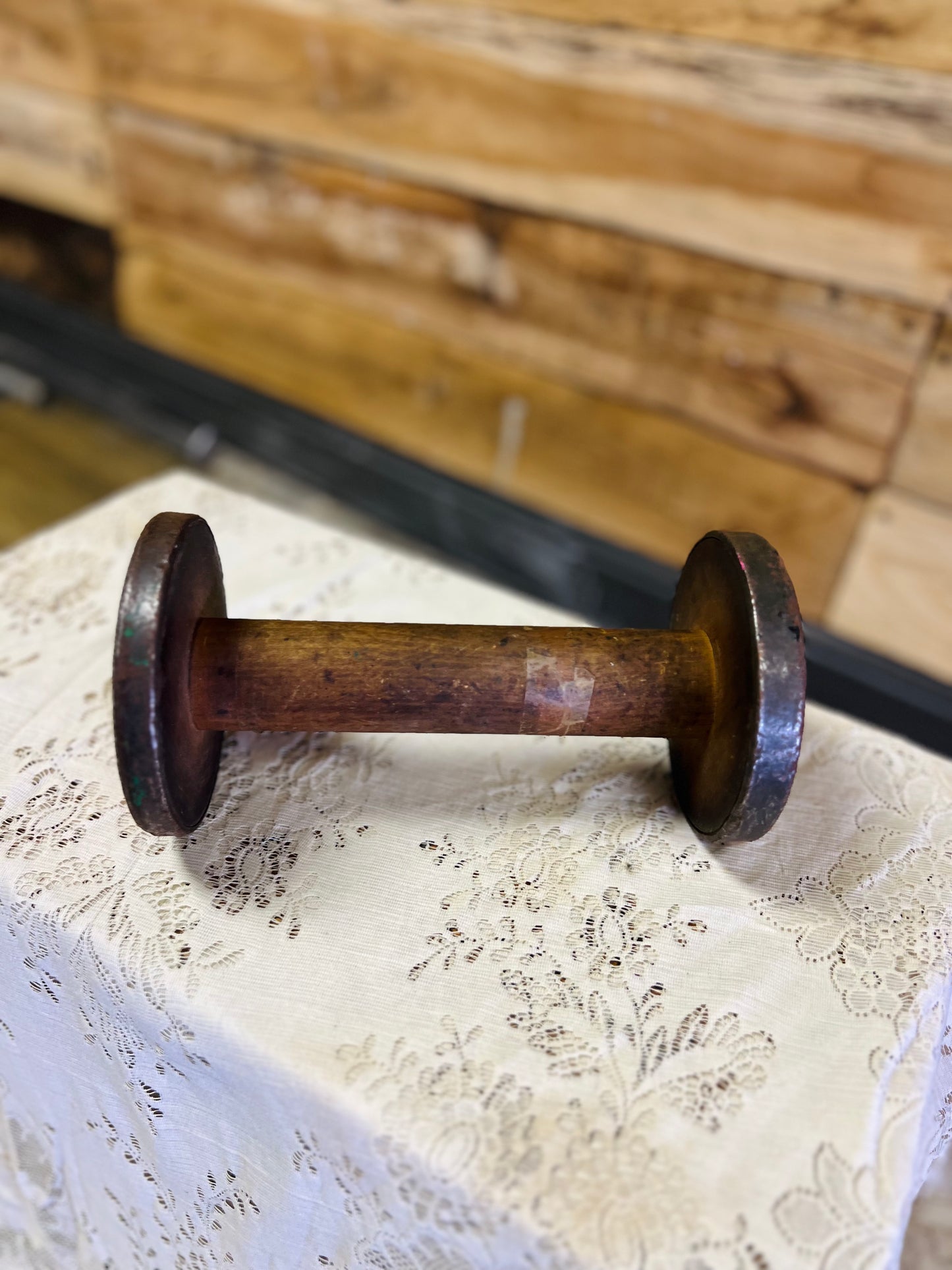 Vintage Wooden Textile Spool