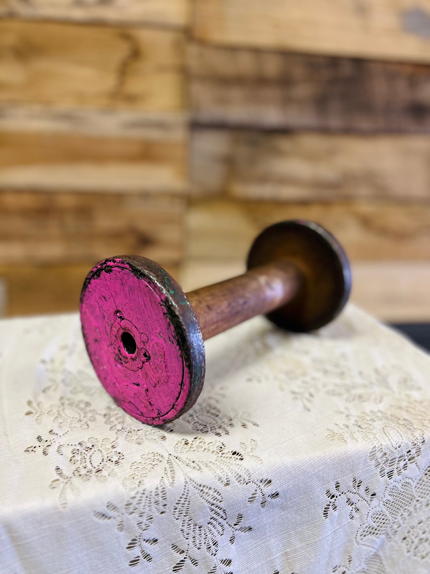 Vintage Wooden Textile Spool