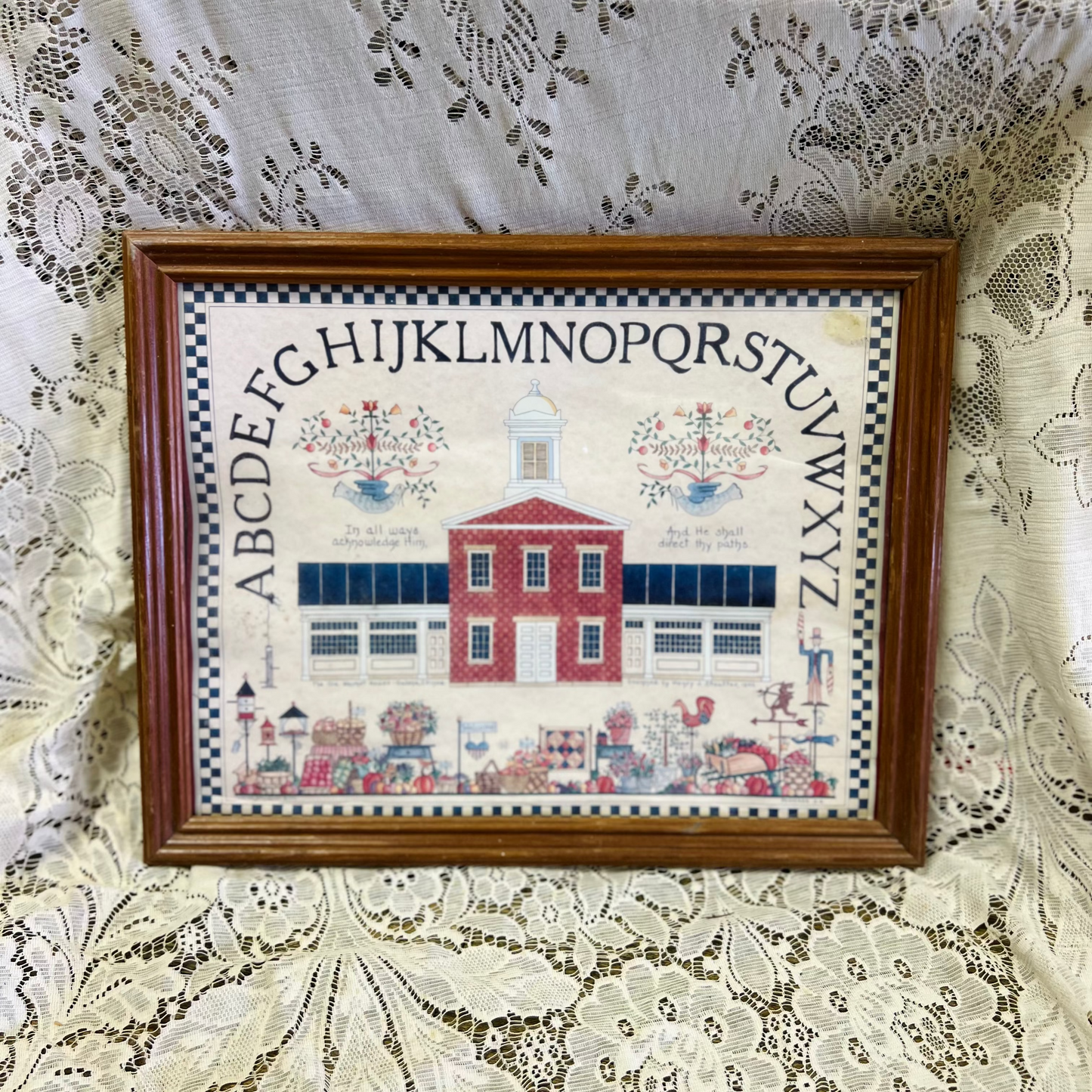 Vintage Alphabet Ellen Stouffer 1991 Framed Print