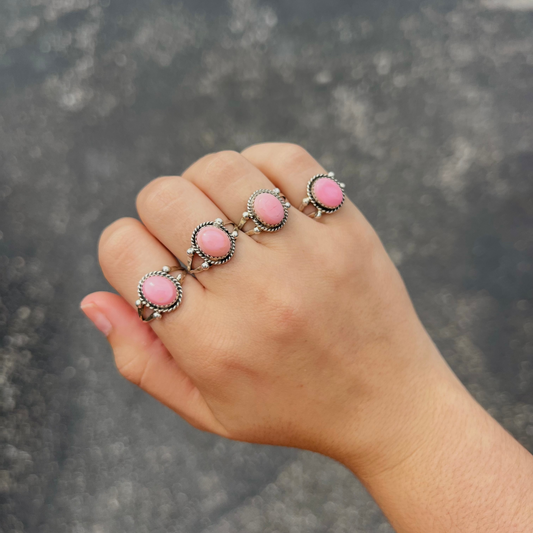The Quinn Pink Conch Sterling Silver Ring
