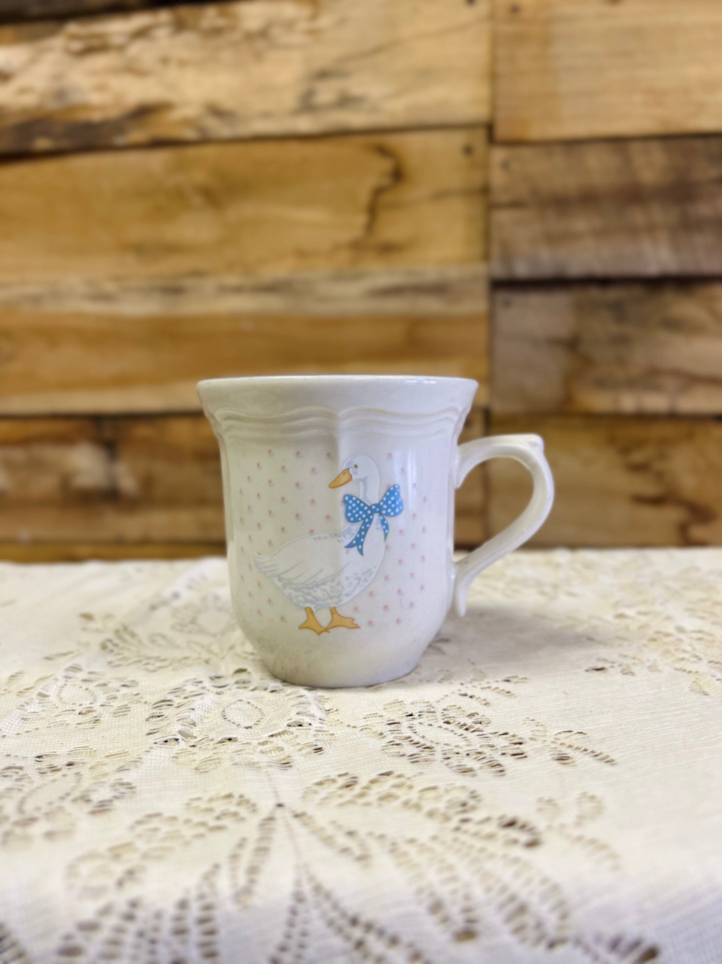 Vintage BrickOven Stoneware Country Goose Mug