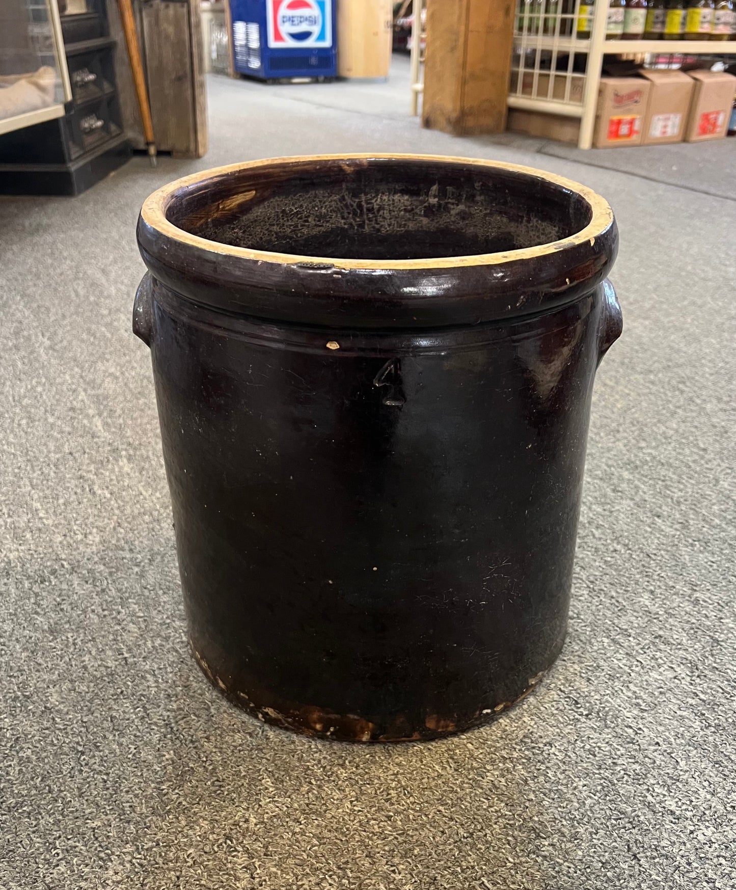 Antique Brown Number 4 Crock