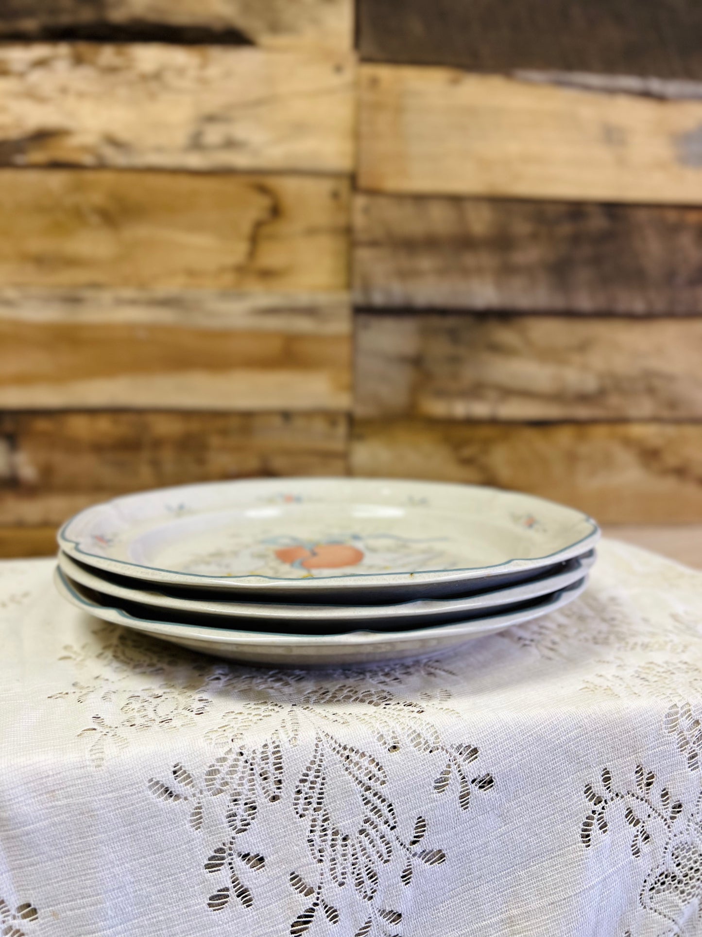 Vintage International Marmalade Geese Dinner Plates - Set of 6