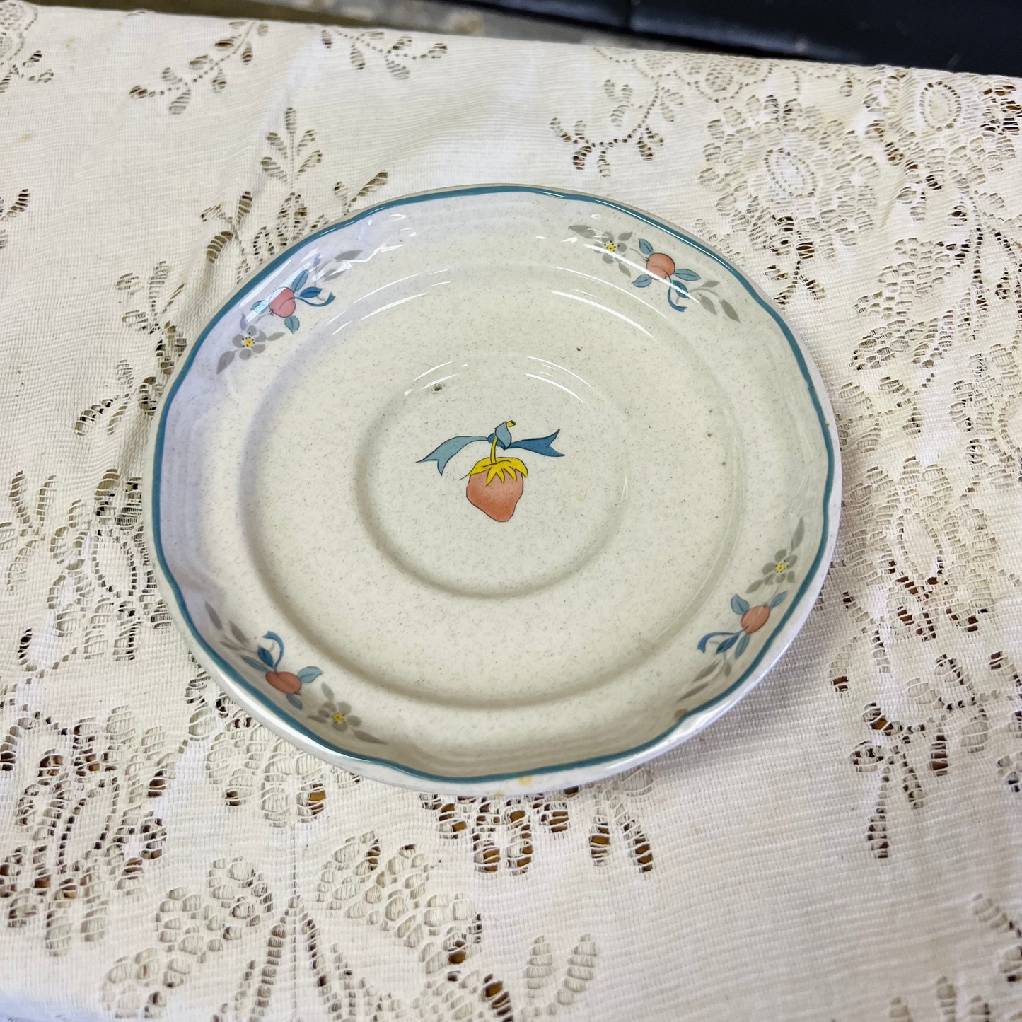 Vintage International Marmalade Geese Saucer Plates - Set of 6
